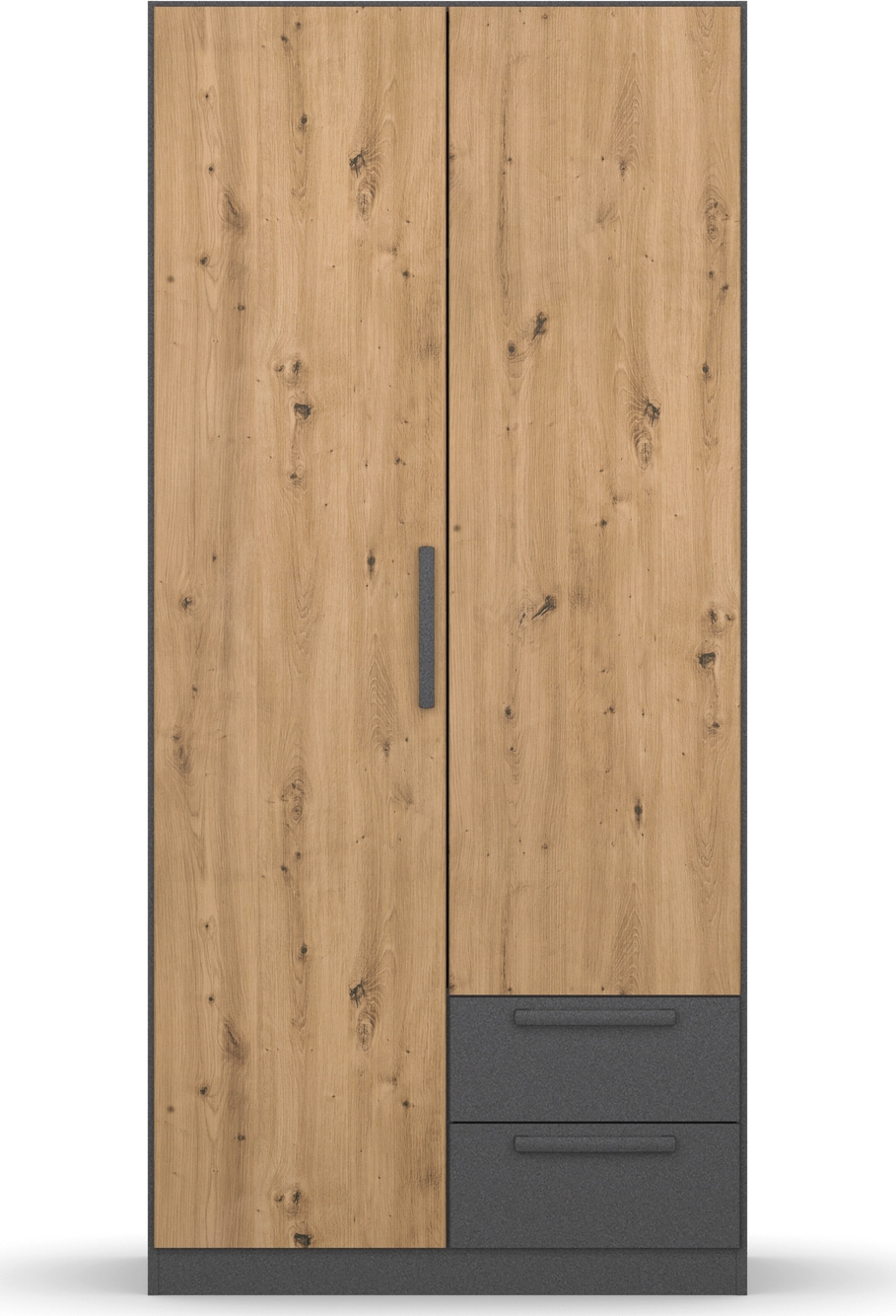 rauch Kleiderschrank »Schrank Garderobe Wäscheschrank Schlafzimmerschrank Ankleide STYLEUP« Typ Dark & Wood, 2 Schubladen, mit trendigen Griffen MADE IN GERMANY