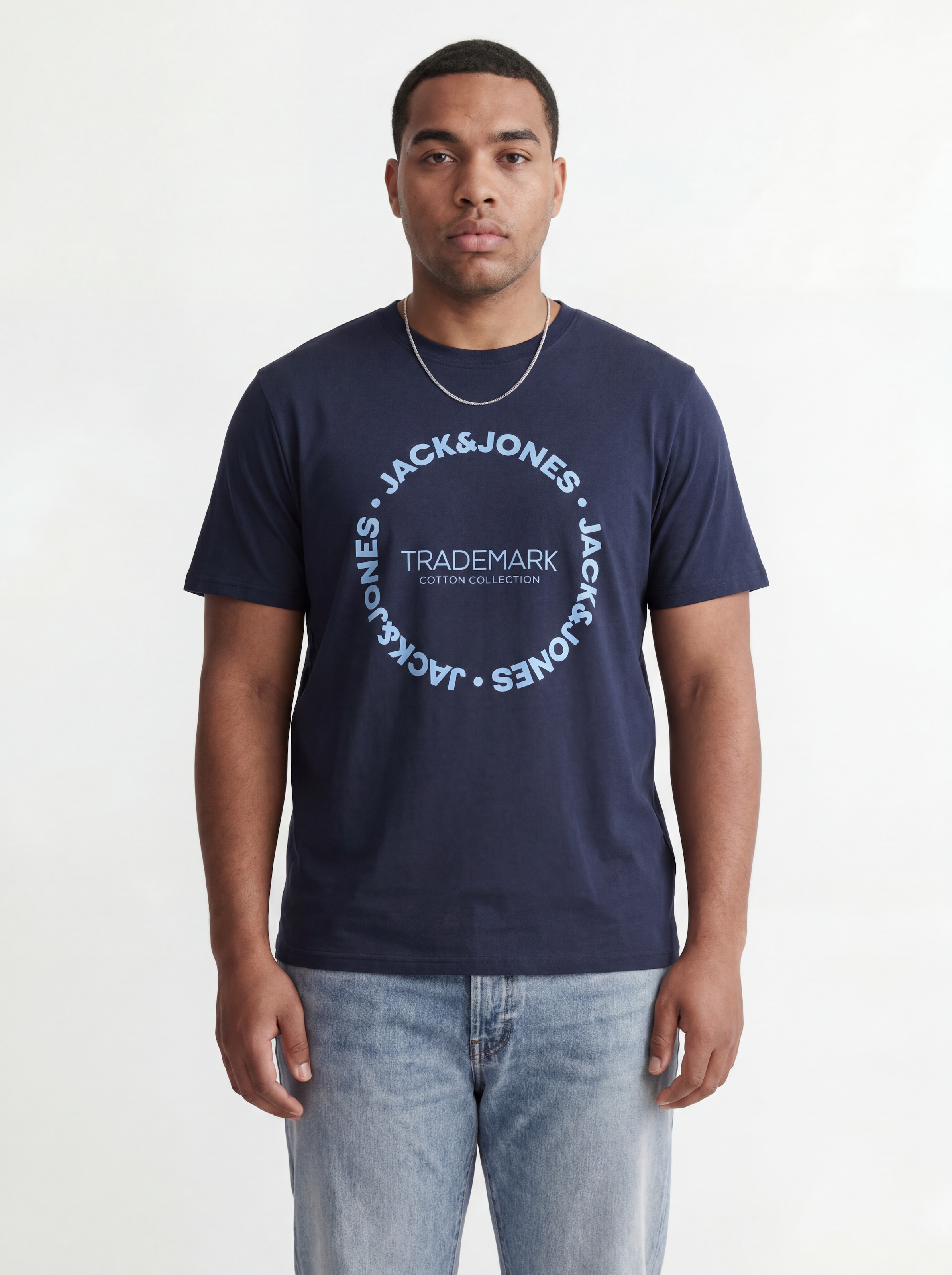 Image of Jack & Jones PlusSize T-Shirt "JJBENSON TEE SS CREW NECK PLS" Baumwolle, regular fit