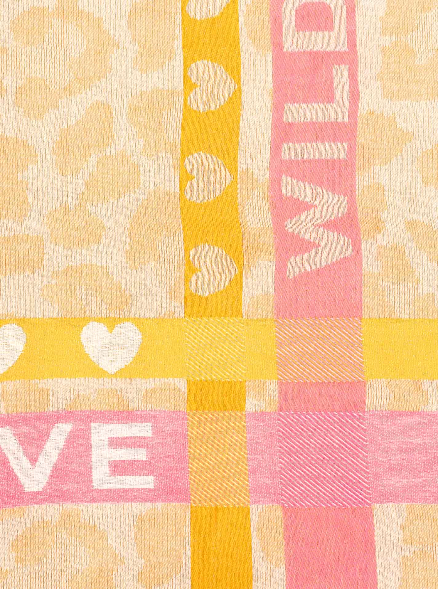 Zwillingsherz Écharpe »"Wild Love"« trendiger Schal mit Herzen und Schriftzug