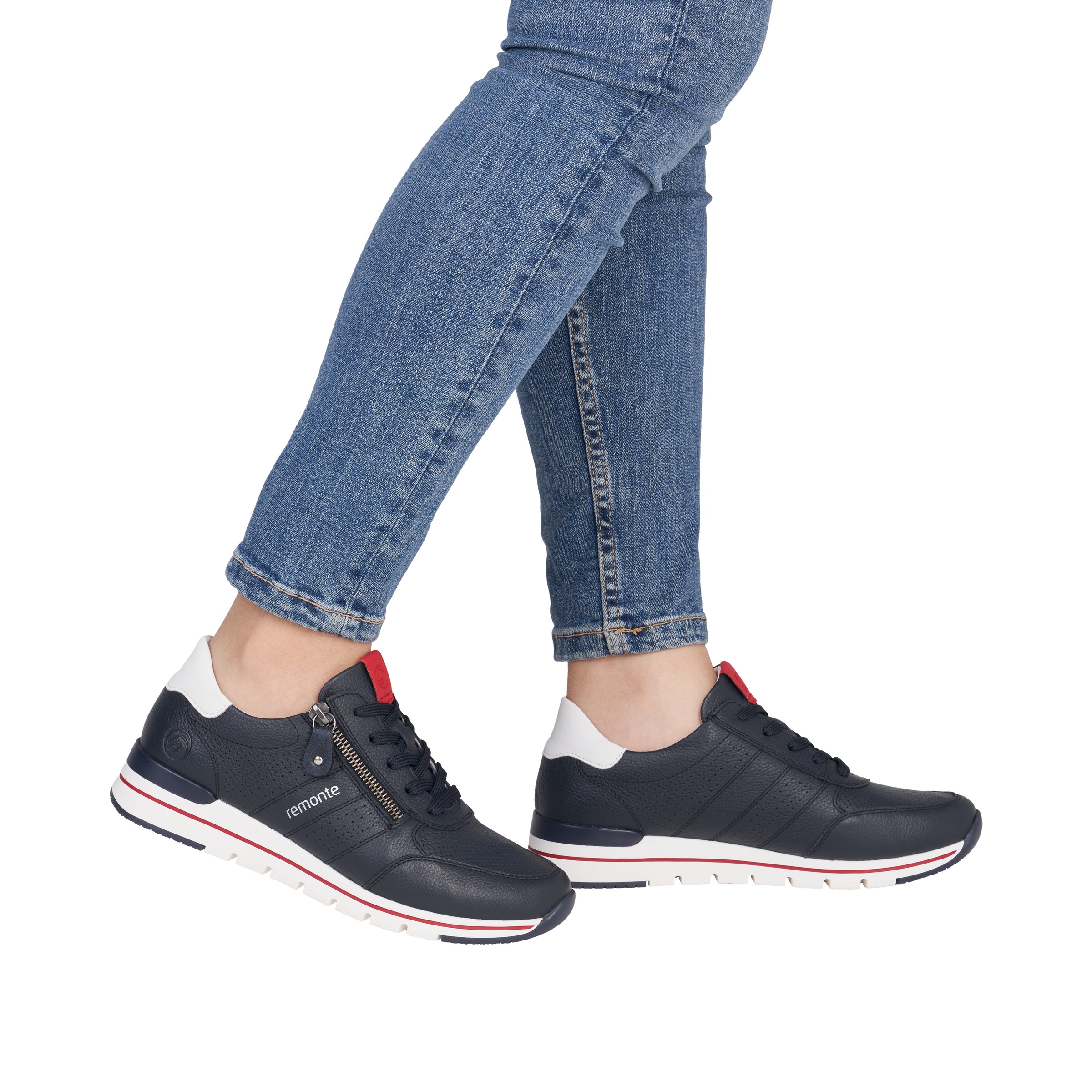 Remonte Keilsneaker  mit gepolstertem Fussbett, Freizeitschuh, Halbschuh, Schnürschuh