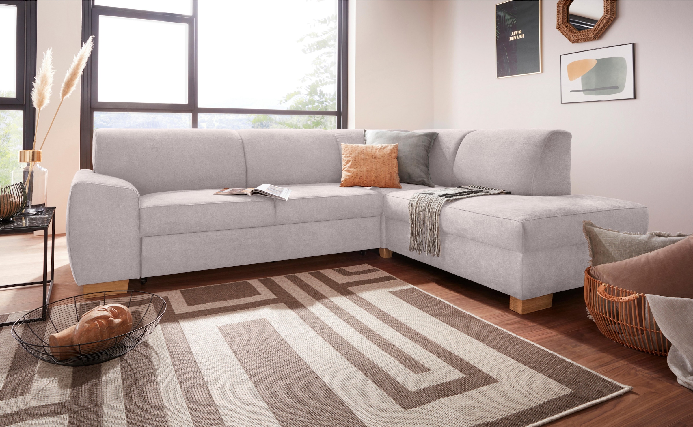 Image of DOMO collection Ecksofa "Incanto kubische Formensprache, Breite 260cm, komfortabel, L-Form" ohne Bettfunktion, Struktur weich