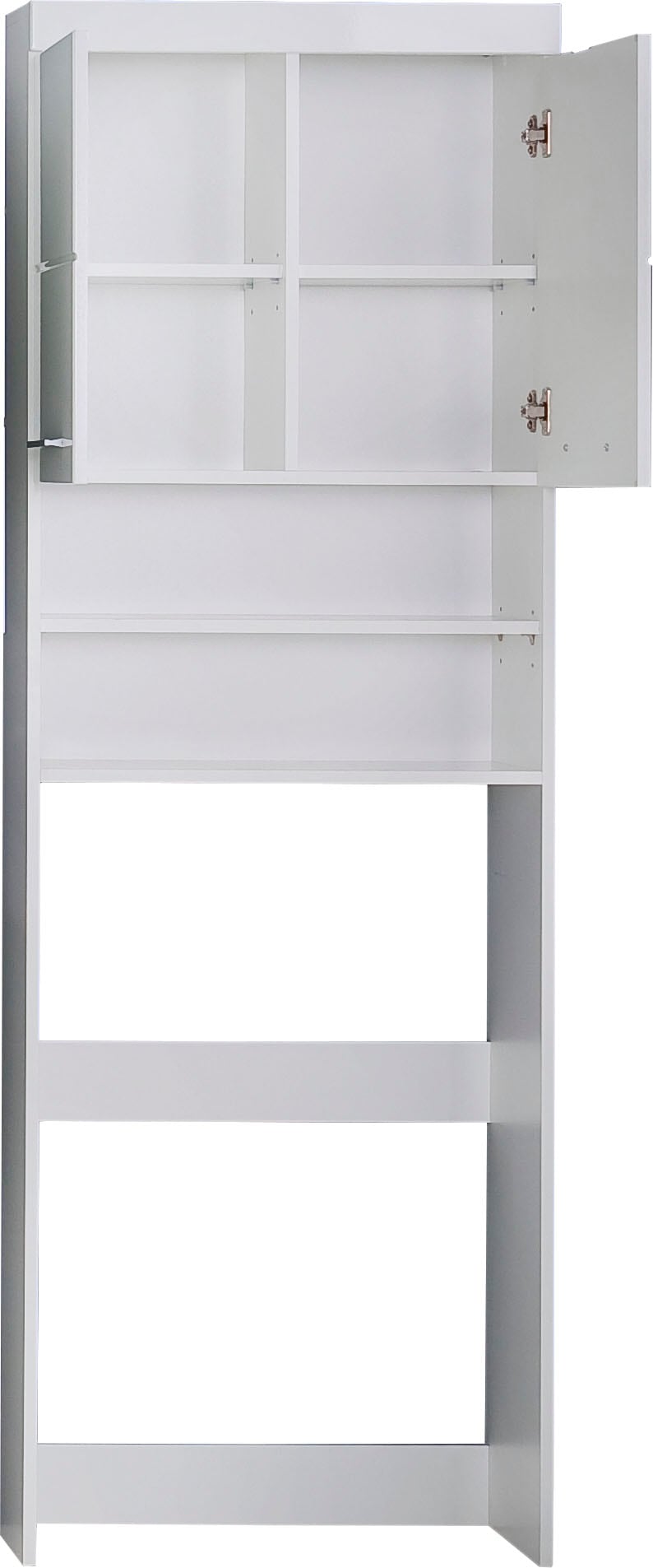 welltime Armoire pour machine à laver »Avena« Meuble sur lave-linge avec 2 compartiments - (L/P/H) 63/24/187 cm