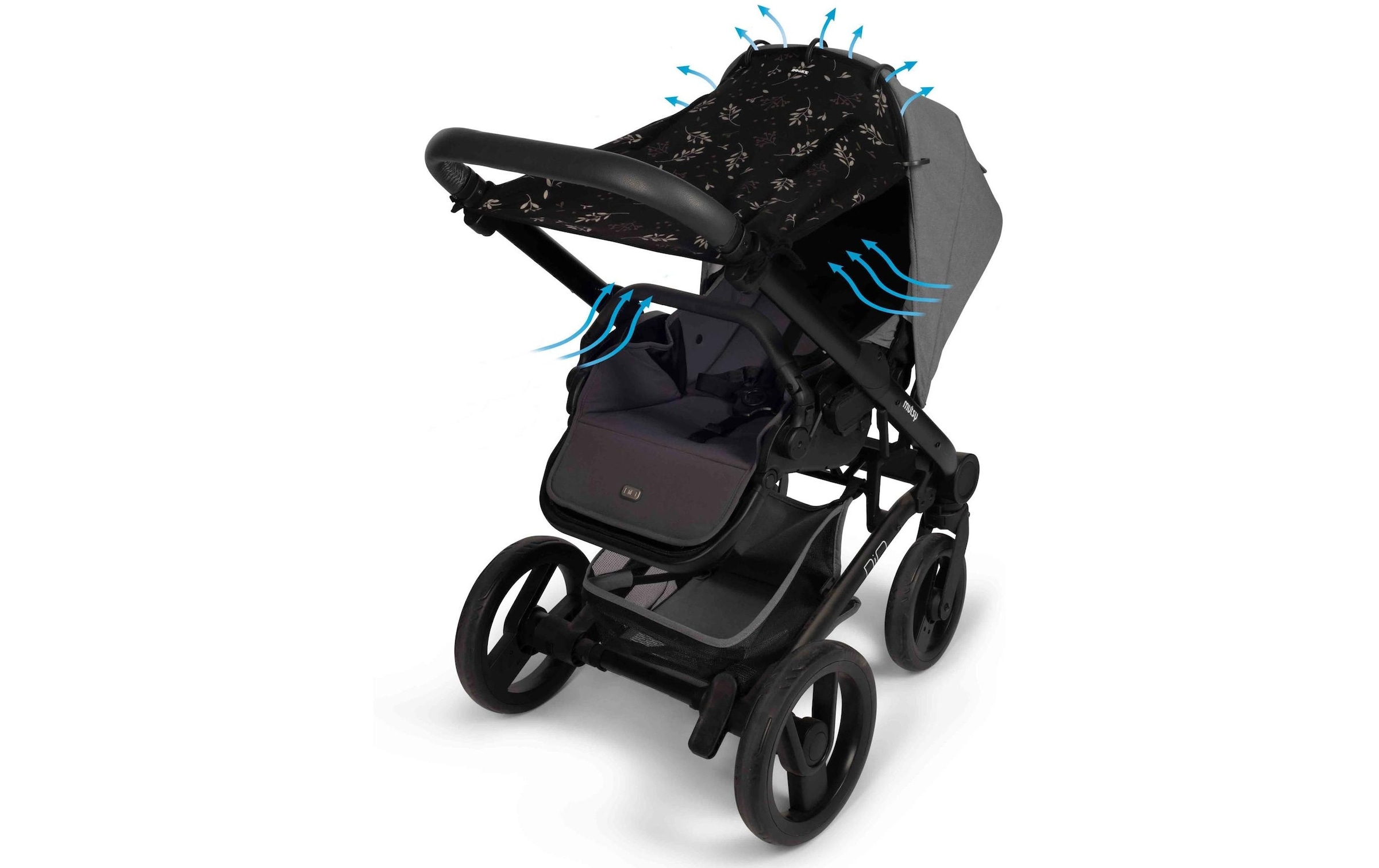 Dooky Housse de protection solaire pour poussette »Universal Cover Romantic Leaves«