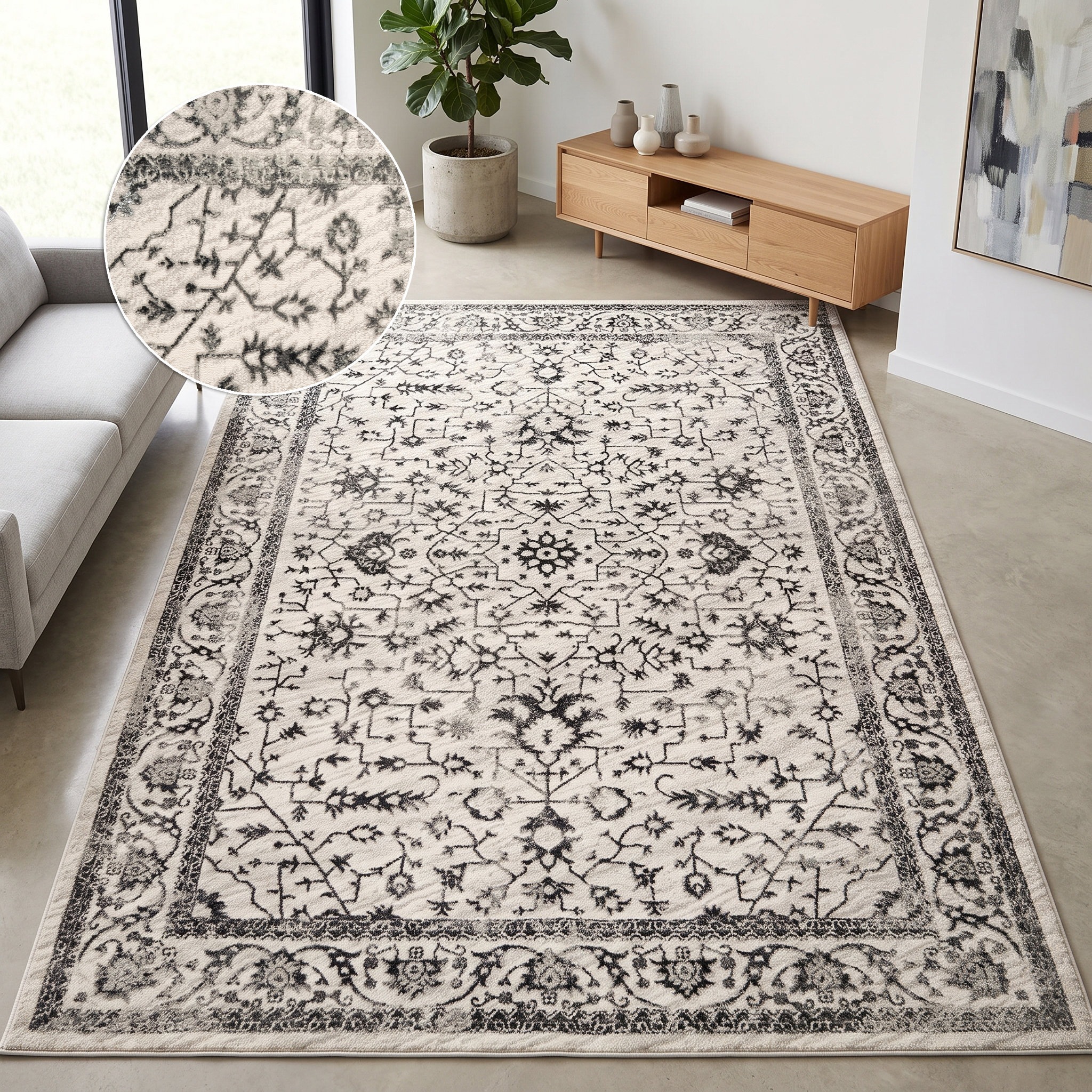 Image of GOODproduct Teppich "Amira, orientalisches Design" rechteckig 11 mm Höhe mit Bordüre, elegant, Vintage Optik, Wohnzimmer, Schlafzimmer