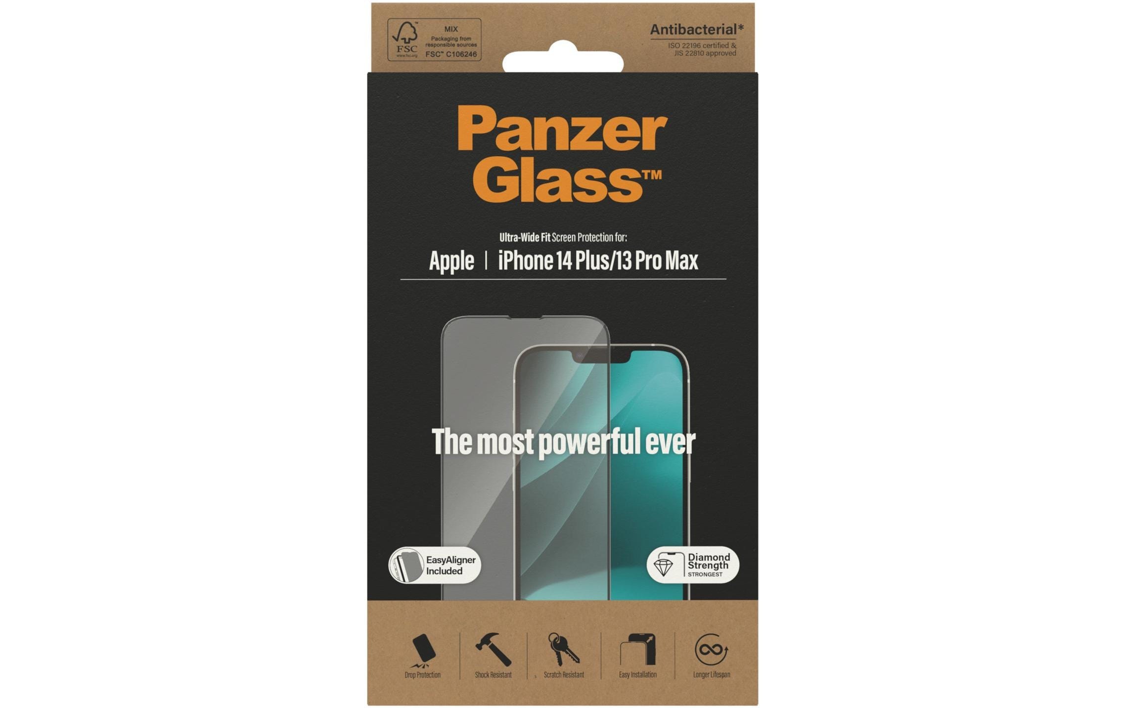 PanzerGlass Displayschutzglas »Ultra«, für iPhone 13 Pro Max, iPhone 14 Plus, (1 St.)