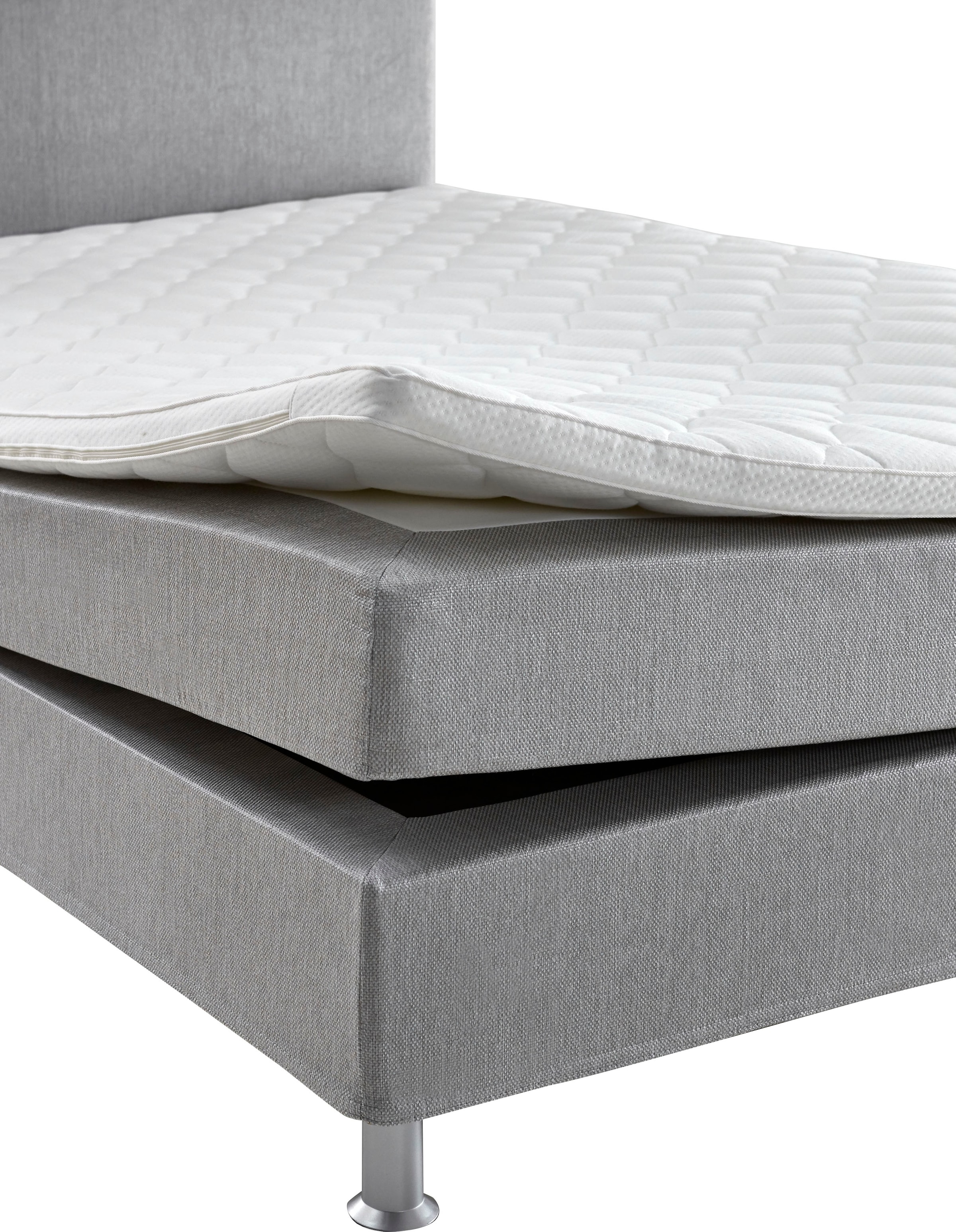 ATLANTIC home collection Boxbett »Edison« inkl. Bonnellfederkern-Matratze und Topper