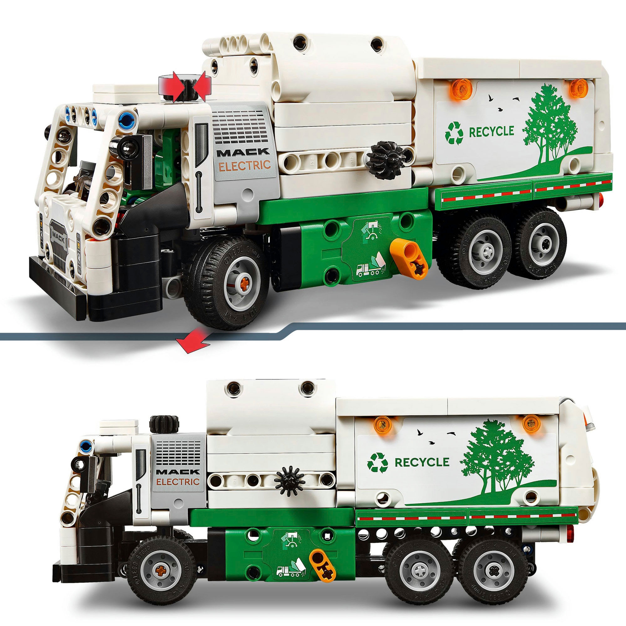 LEGO® Pions de construction »Mack® LR Electric Müllwagen (42167), LEGO Technic« Made in Europe