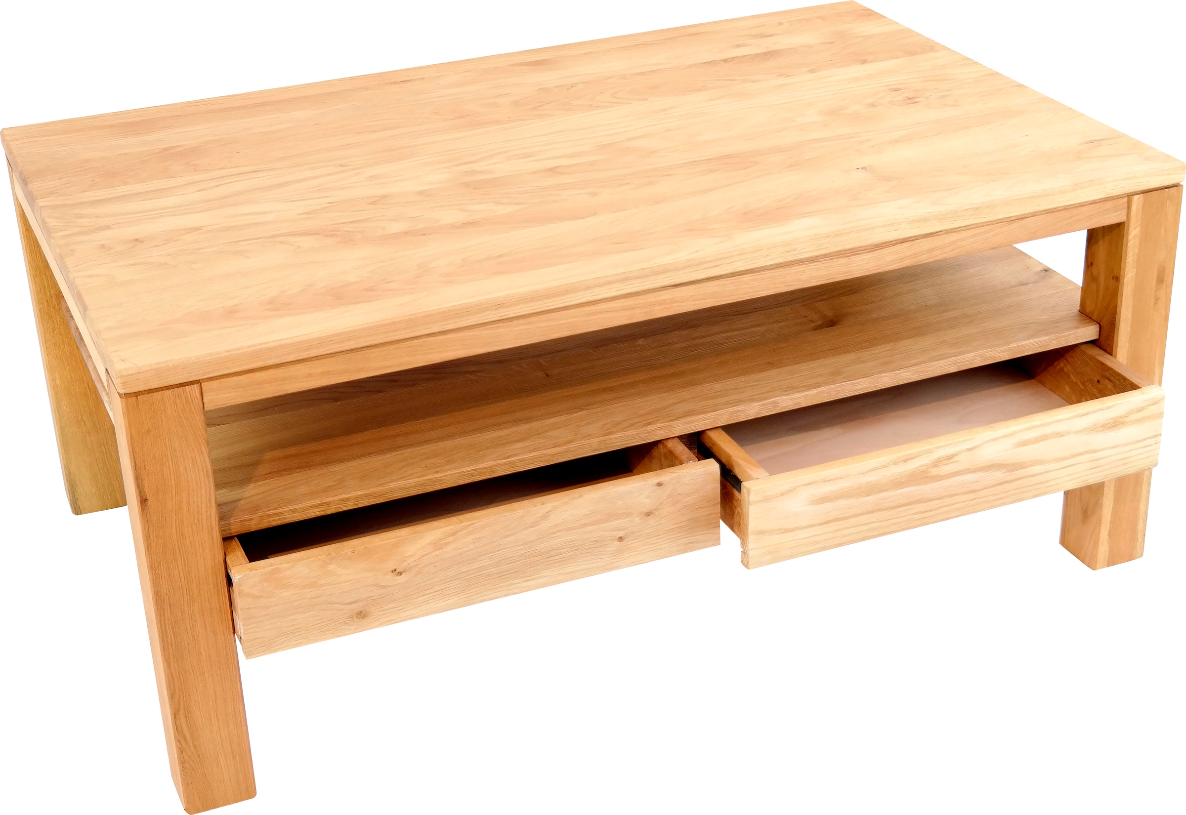 Paroli Couchtisch »Bora«, aus massivem Eichenholz, im Landhaus-Stil, Breite 110 cm