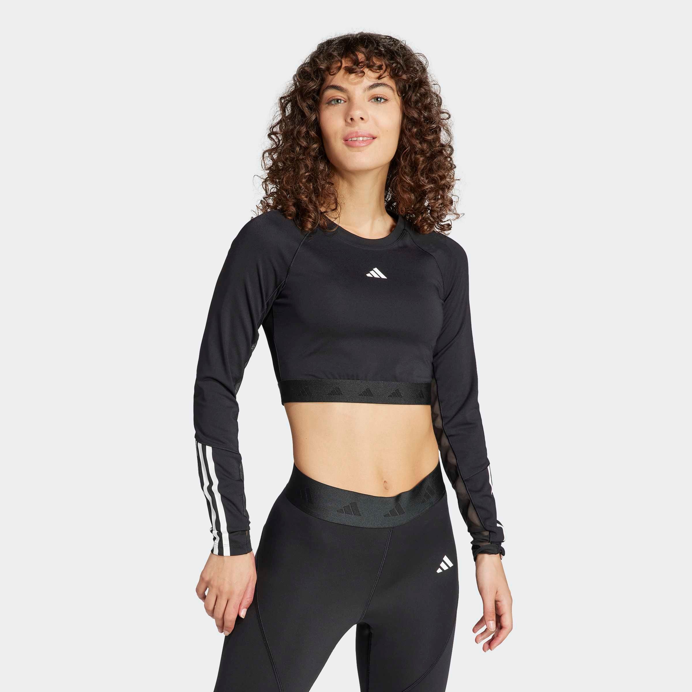 Image of adidas Performance Funktionsshirt "HYPERGLAM TRAINING CROPPED LONGSLEEVE"