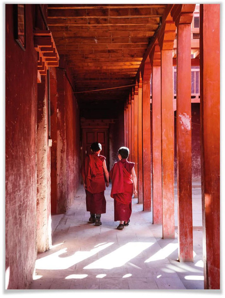 Image of Wall-Art Poster »Mönche Nepal«, Menschen, (1 St.), Poster, Wandbild, Bild, Wandposter bei Ackermann Versand Schweiz
