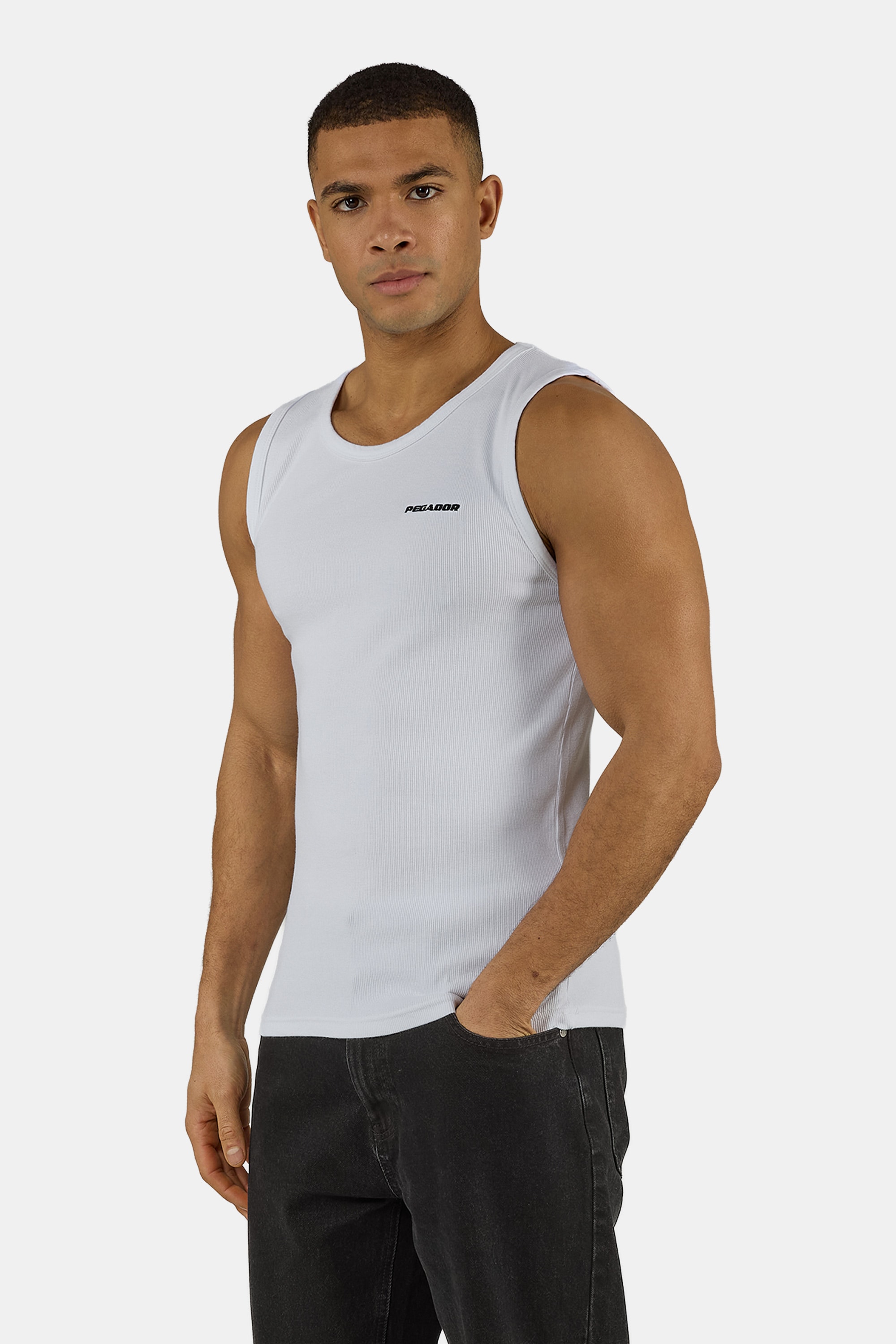 PEGADOR Muscleshirt »Logo Rib Undershirt« Baumwollmischung, regular fit