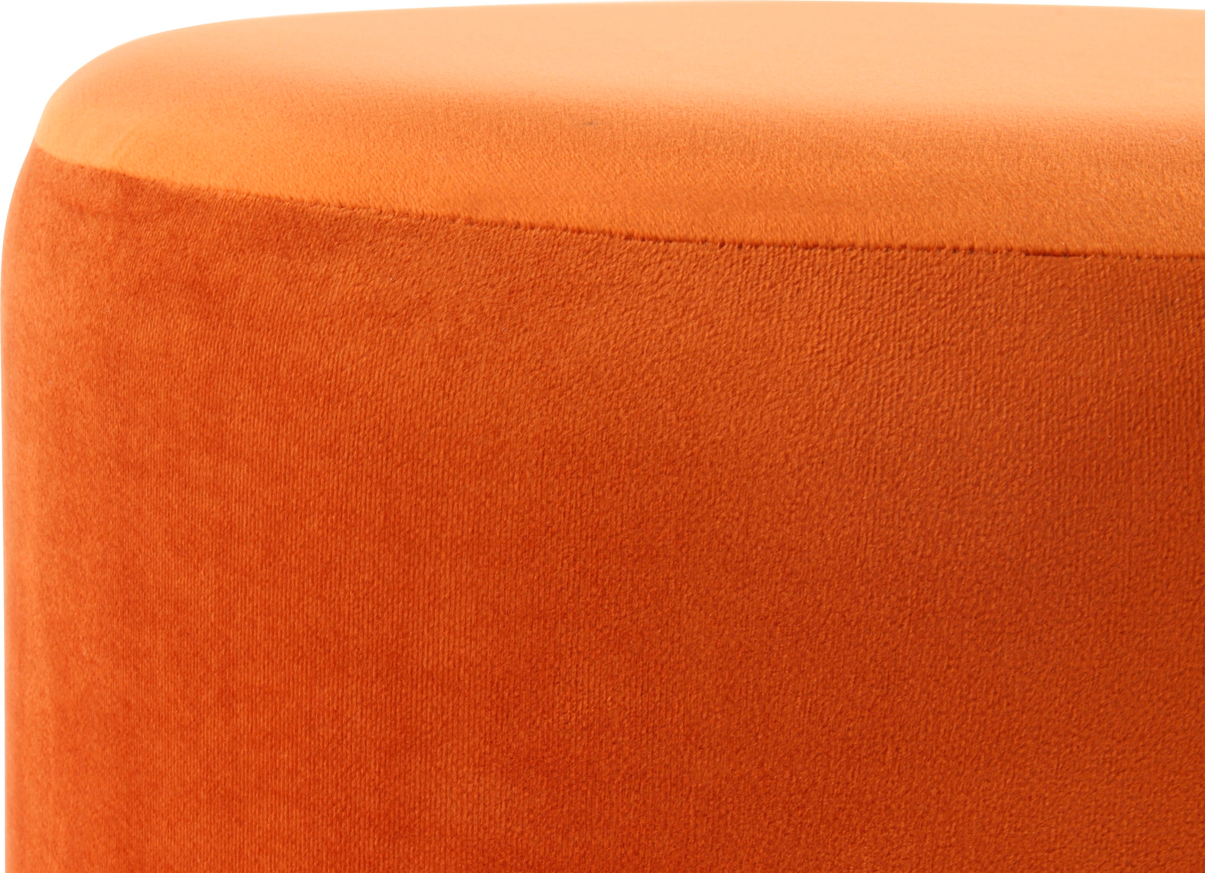 Kayoom Sitzhocker »Hocker Rebecca 825, Sitzpouf in runder Form,mit samtigem Bezug« 1 Stk. tlg. pflegeleicht, modern, vielseitig verwendbar, Sitzfläche gepolstert