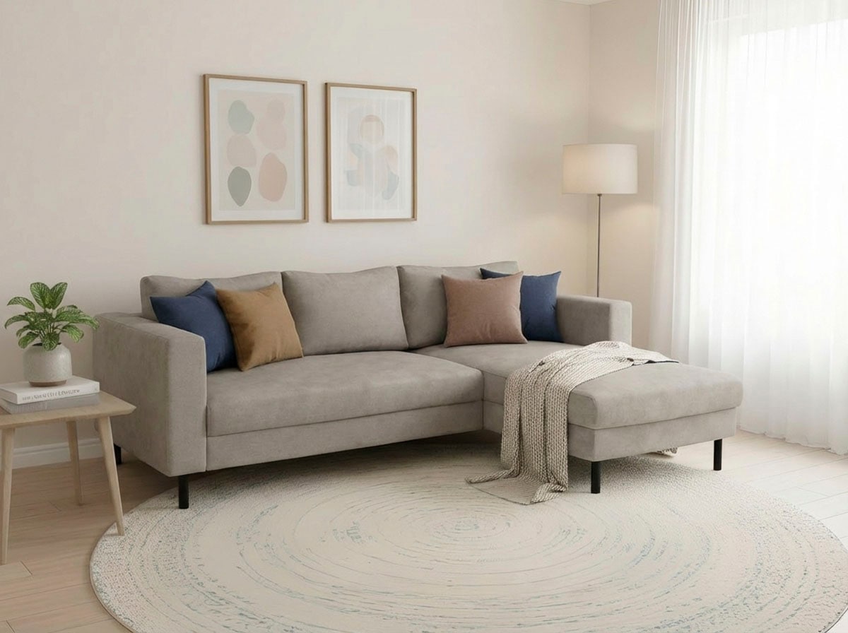 TRENDMANUFAKTUR Canapé d'angle »Amazing II, wahlw. mit Schlaffunktion & Bettkasten, Fuss schwarz« recamière montable des deux côtés, forme en L, en velours côtelé ou structuré, L: 232 cm