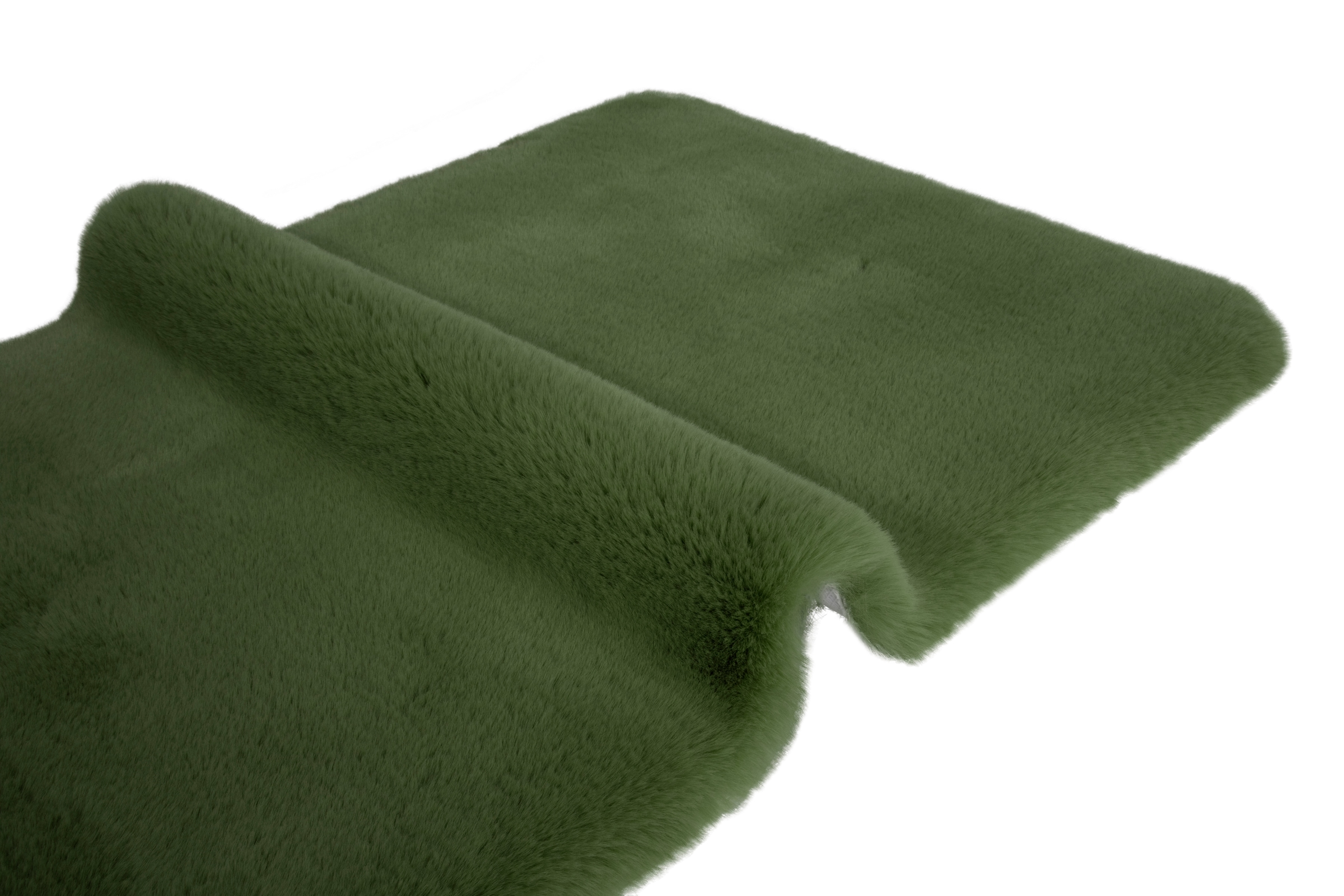 my home Tapis de bain »Rabbit Badematten, Badvorleger, Badezimmer Teppich« Höhe 30 mm Kaninchenfell-Haptik, Badteppich, rechteckig, rund & als 3-tlg. Set