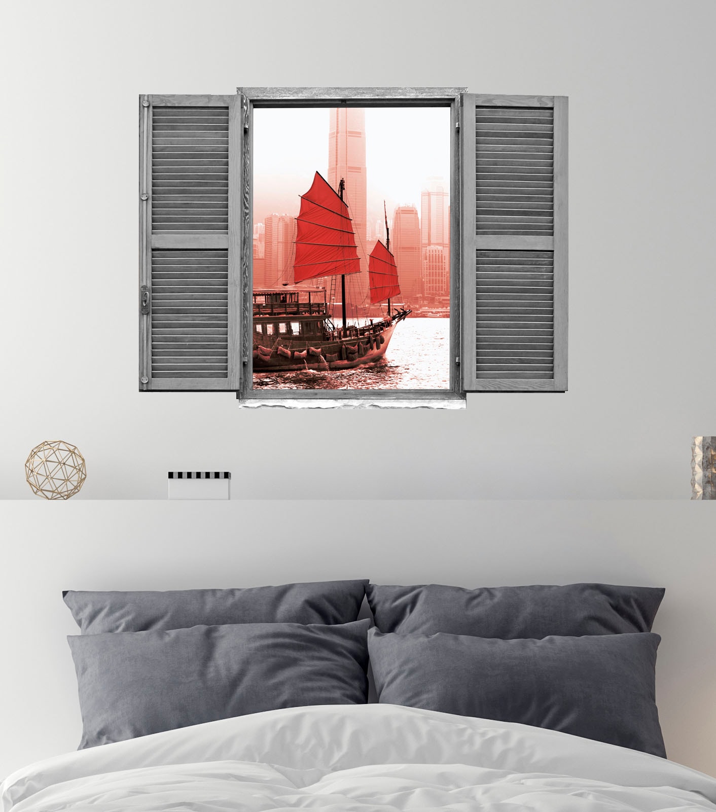 Image of queence Wandtattoo "Piratenschiff" Wandsticker, Wandbild, selbstklebend, 3D, Fenster