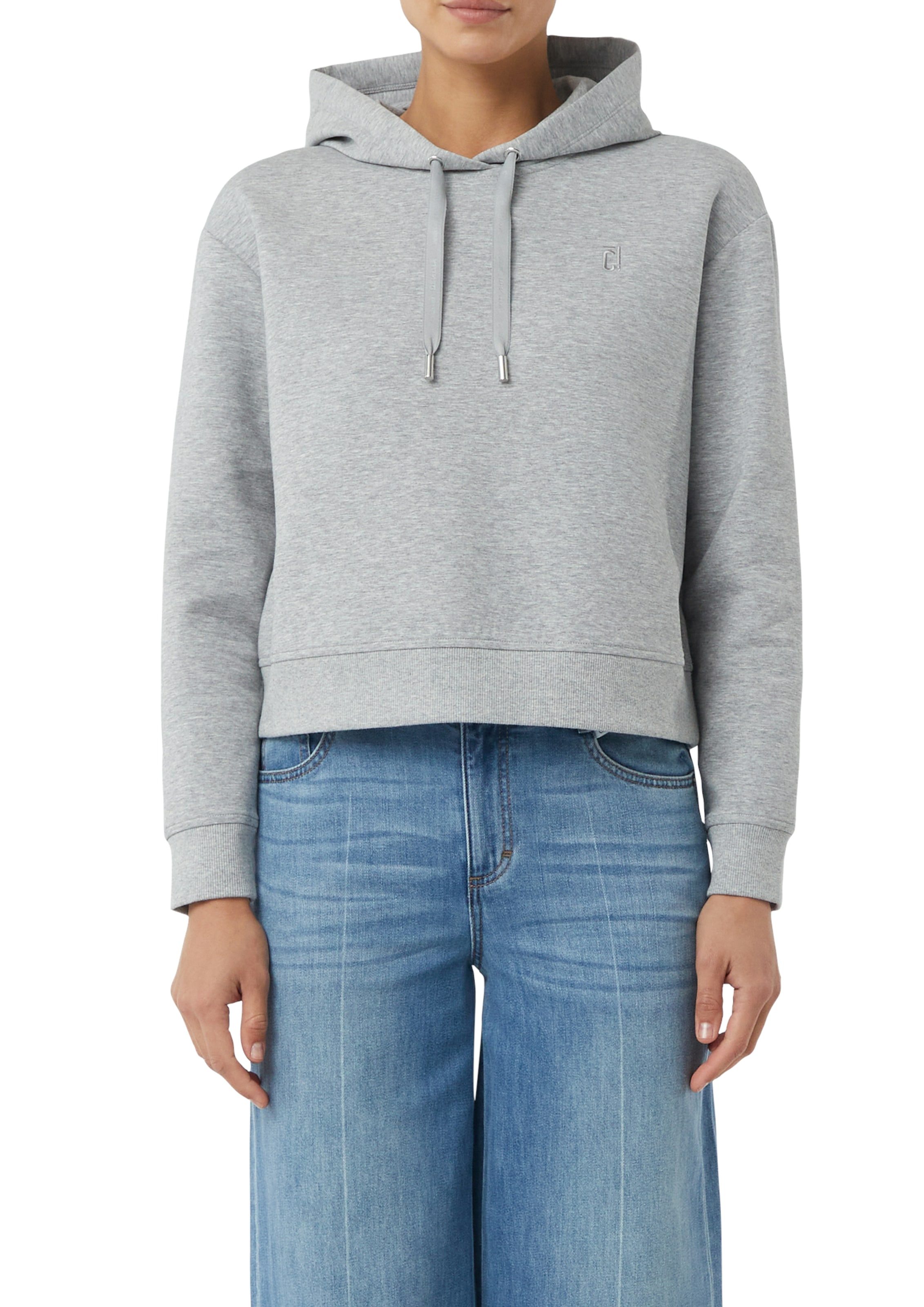 Image of comma casual identity Kapuzensweatshirt, cropped, casual, mit Kapuze, Baumwollmischung