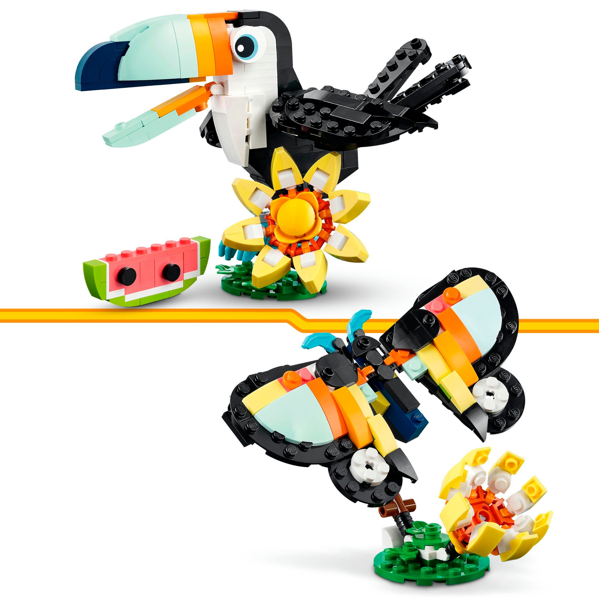 LEGO® Konstruktionsspielsteine »Wilde Tiere: Tropischer Tukan (31173), LEGO LEGO Creator« Made in Europe