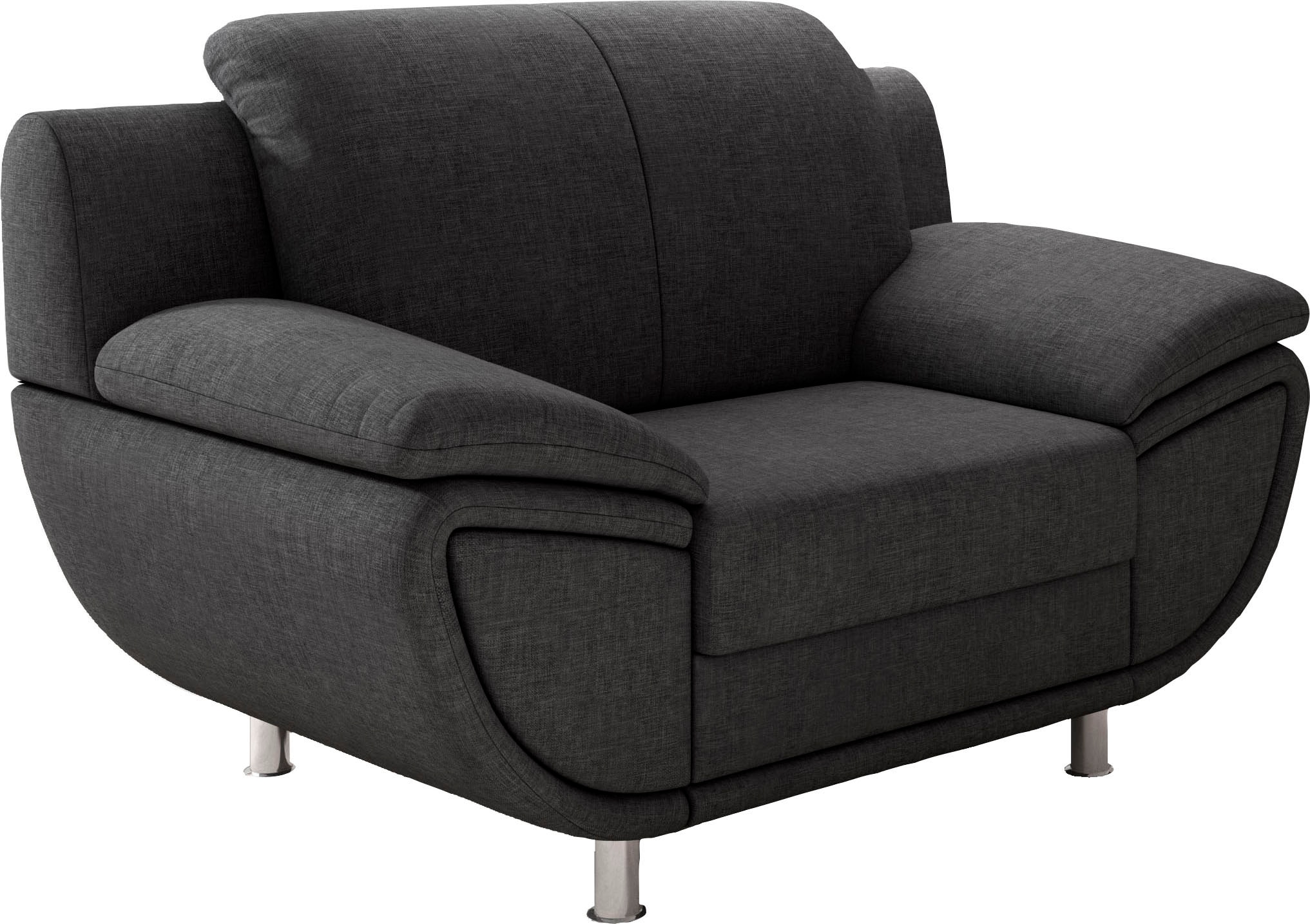 TRENDMANUFAKTUR Sessel »Rondo II, Loungesessel zeitlos und bequem« wahlweise mit komfortablem Federkern, mit extra breiten Armlehnen
