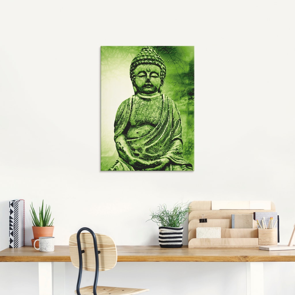 Artland Glasbild »Buddha«, Religion, (1 St.)