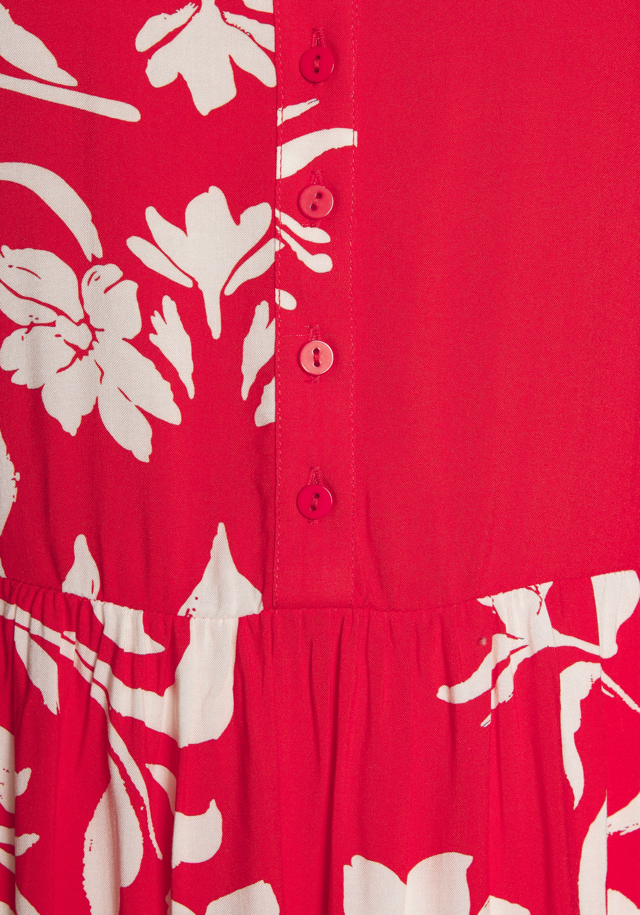 LASCANA Maxi robe avec imprimé floral et patte de boutonnage, robe d'été, robe de plage