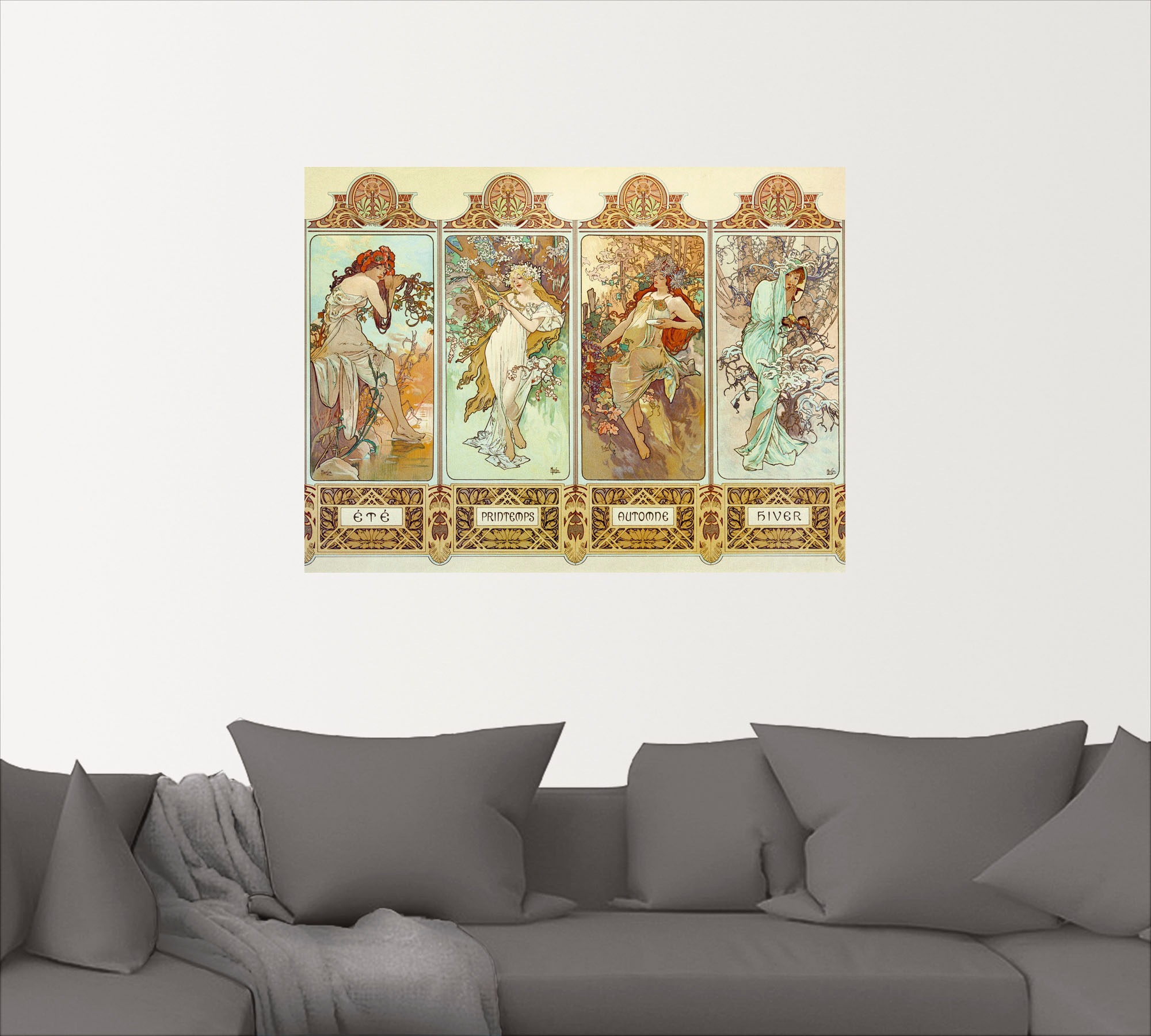 Artland Wandbild »Die vier Jahreszeiten, 1896«, Gruppen & Familien, (1 St.), als Leinwandbild, Wandaufkleber in verschied. Grössen