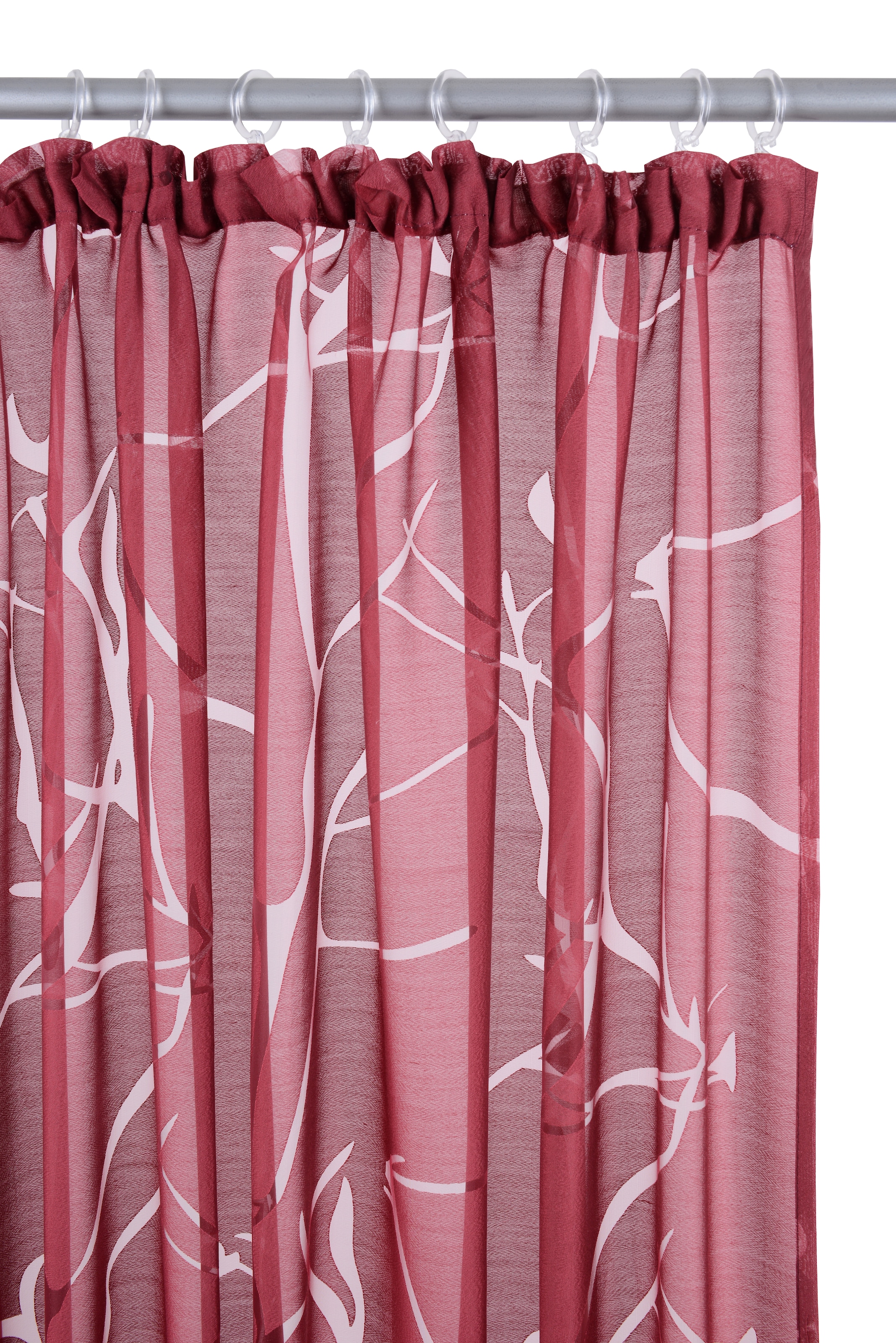 my home Gardine »Anna« Kräuselband 1 Stk. tlg. Viskose, Polyester, Äste-Motiv