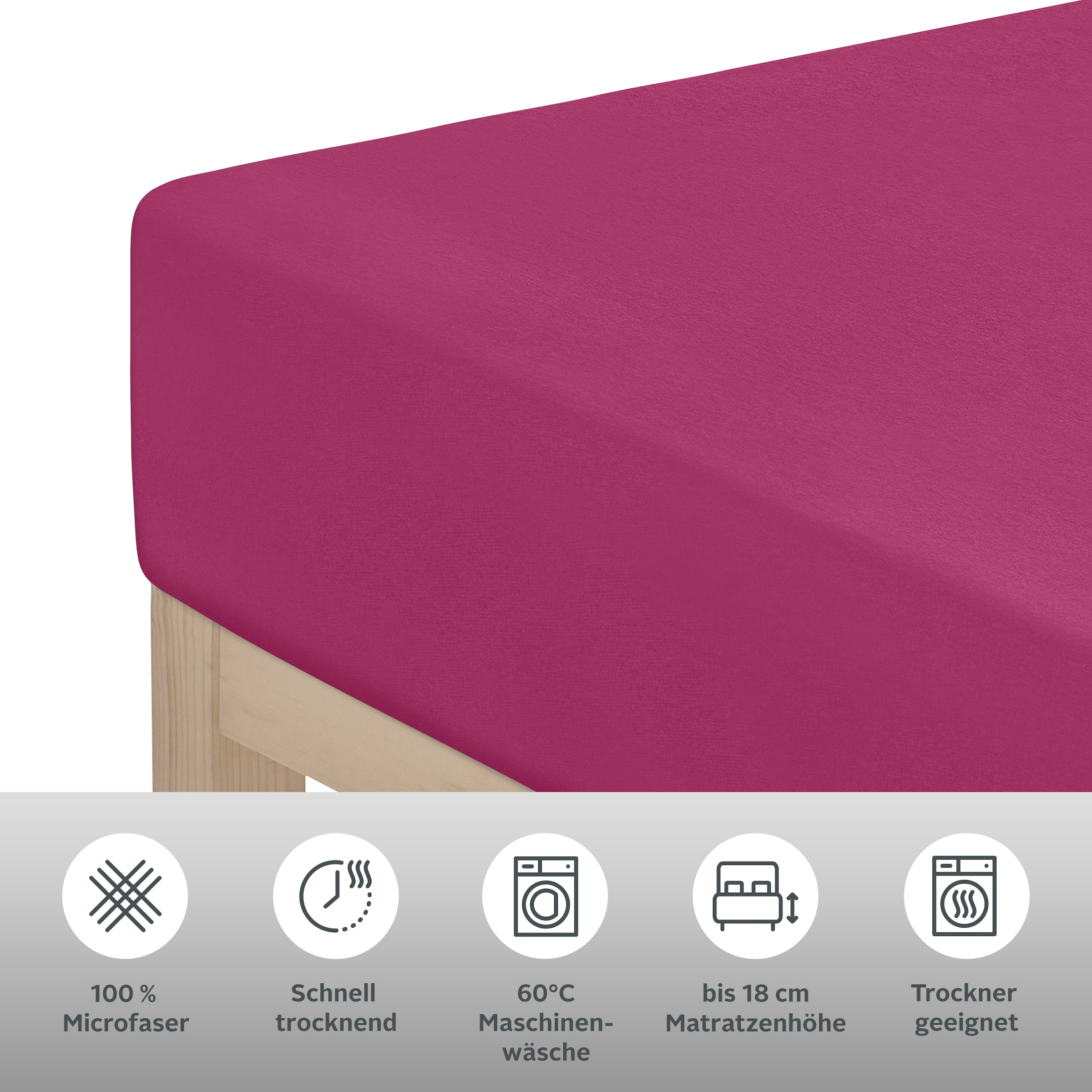 GOODproduct Spannbettlaken »PAPRIKA« Bettlaken, Laken, in zwei Qualitäten: Fleece & Jersey, pflegeleicht
