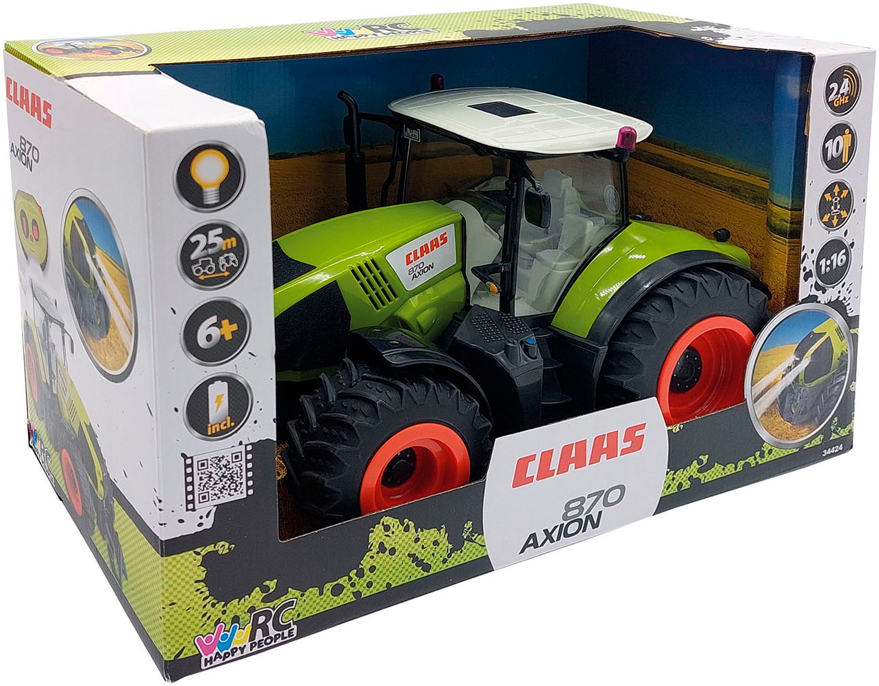 Happy People RC-Traktor »CLAAS Lexion 870« mit Fernbedienung und bis zu 25 m Reichweite