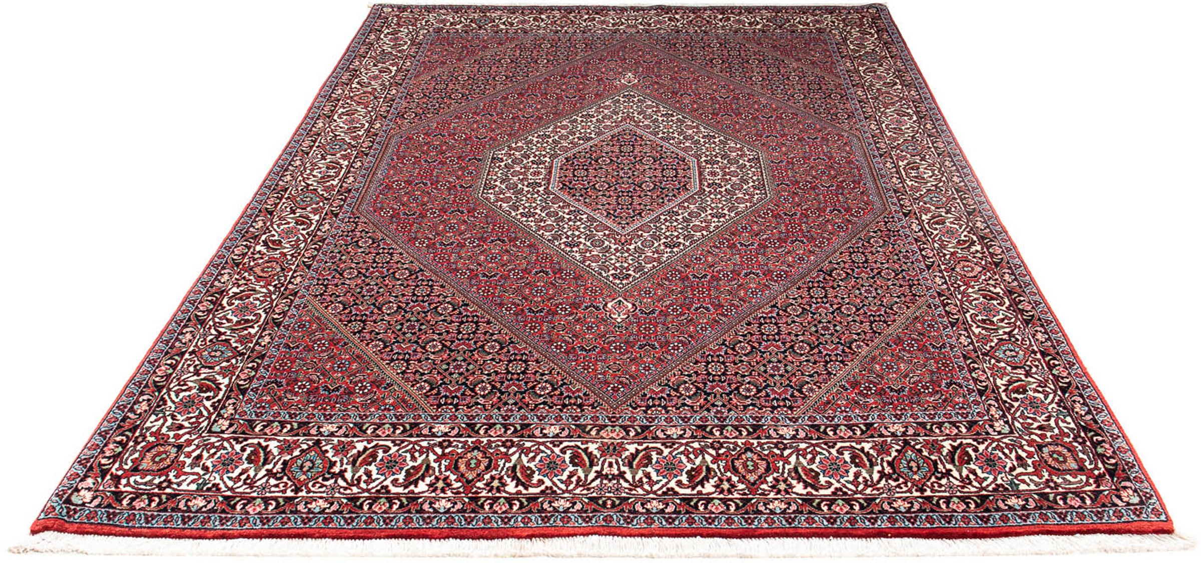 Image of morgenland Orientteppich »Perser - Bidjar - 241 x 172 cm - dunkelrot«, rechteckig, 15 mm Höhe, Wohnzimmer, Handgeknüpft, Einzelstück mit Zertifikat bei Ackermann Versand Schweiz