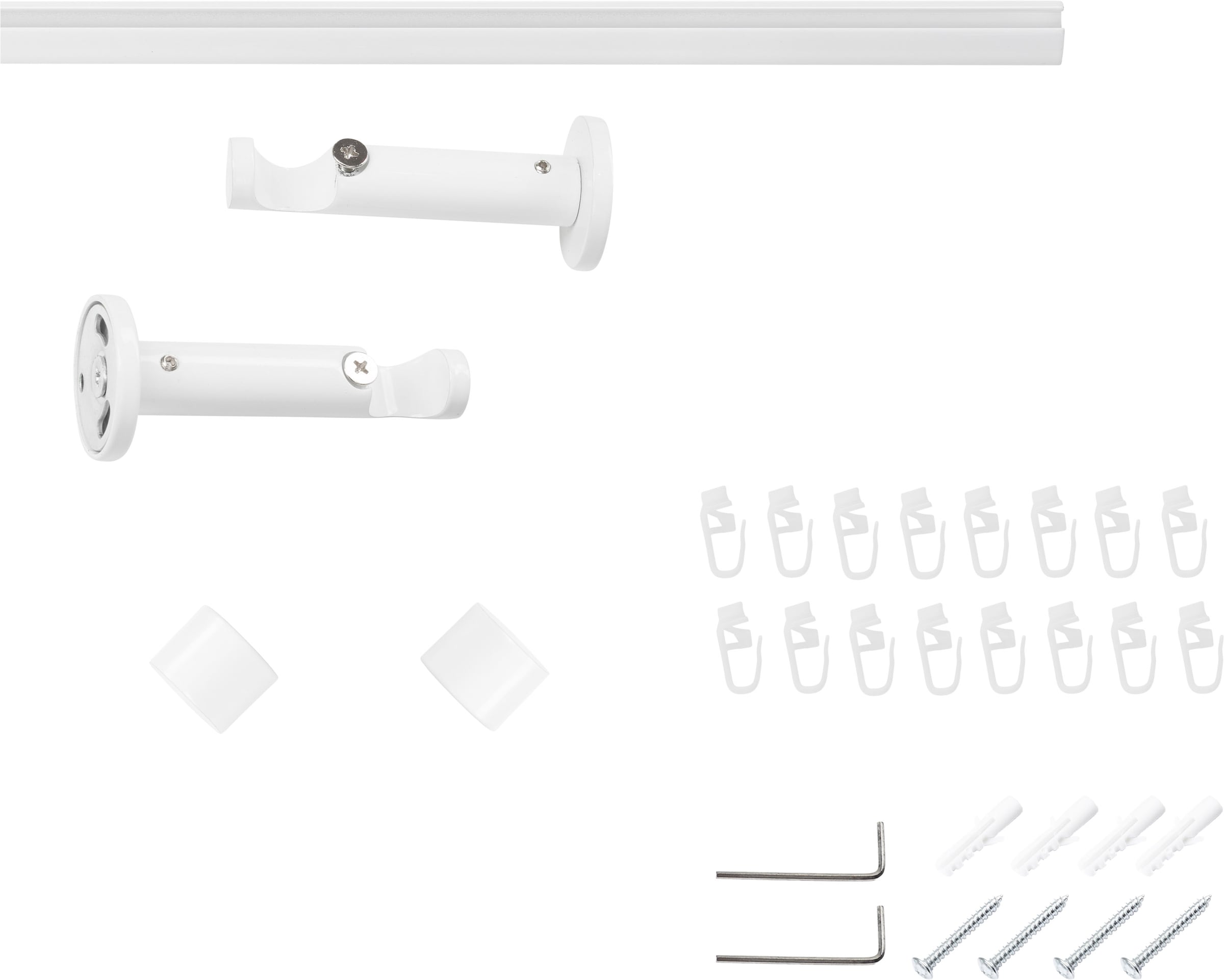 SN DECO GROUP Gardinenstange Ø 19 mm 1 läufig-läufig Fixmass;kürzbar