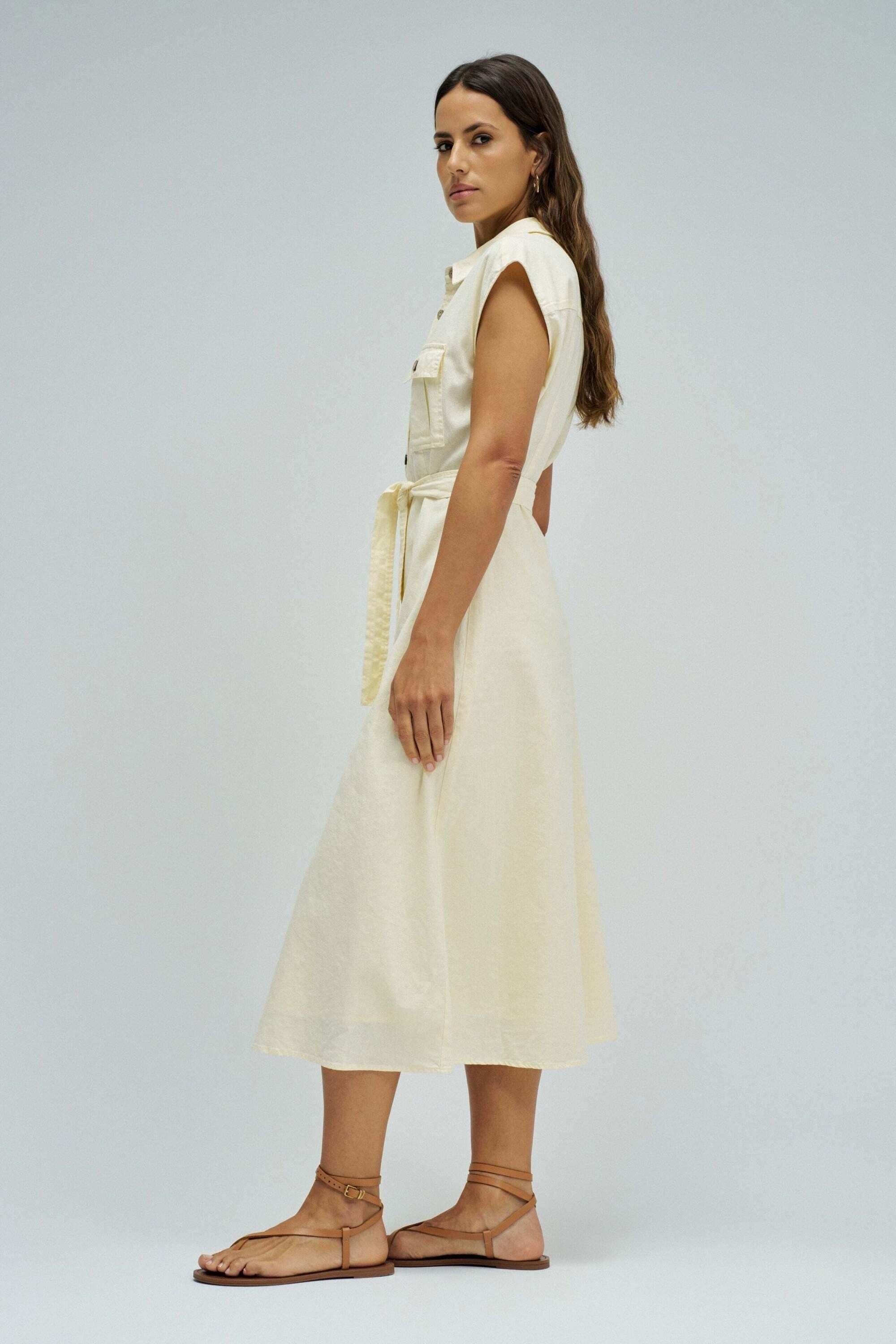 Salsa Midikleid »Salsa Jeans Midikleid Sleeveless Shirt Dress«