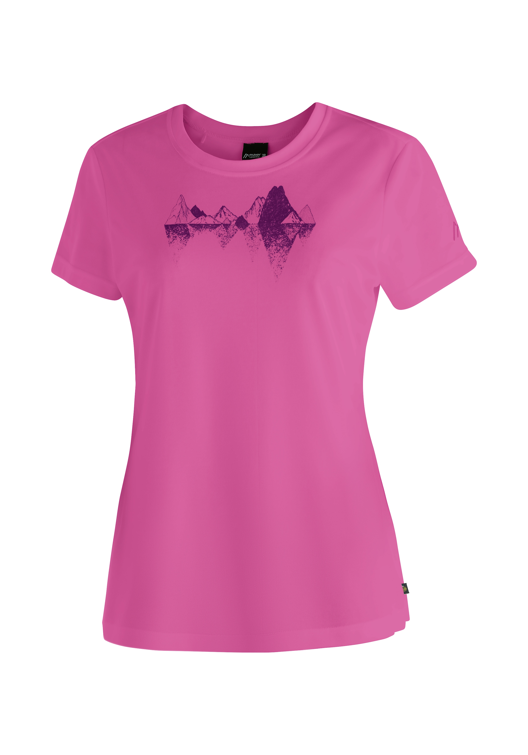 Maier Sports T-shirt »Tilia Pique W« t-shirt femme manches courtes, t-shirt fonctionnel léger d'été, col rond, coupe régulière