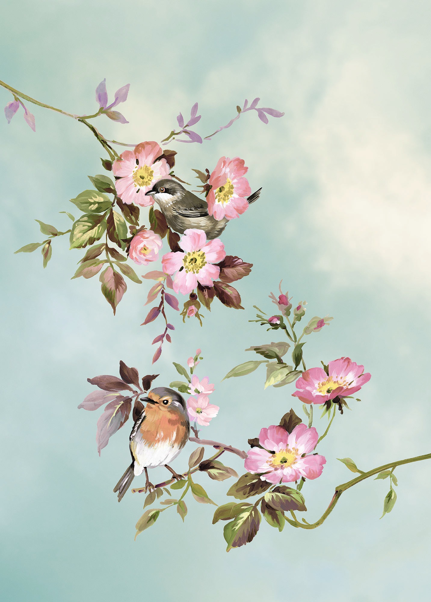 Image of Komar Bild "Salutations du Matin" Natur 1 Stk. tlg. Wandbild zur Dekoration - ohne Rahmen