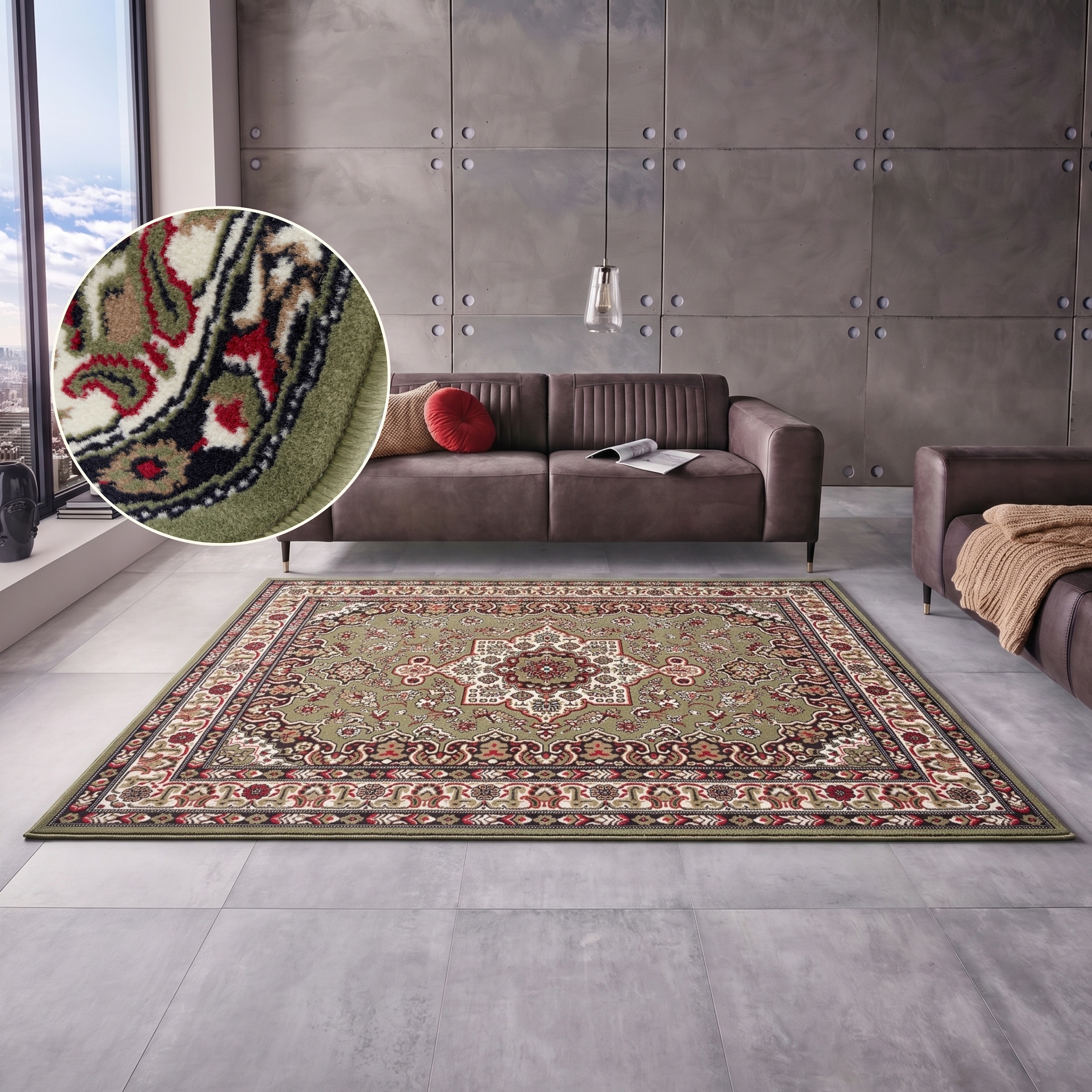 Image of HANSE Home Teppich "Parun Täbriz" rechteckig 9 mm Höhe Kurzflor, Orient, Läufer, Vintage, Esszimmer, Wohnzimmer, Flur