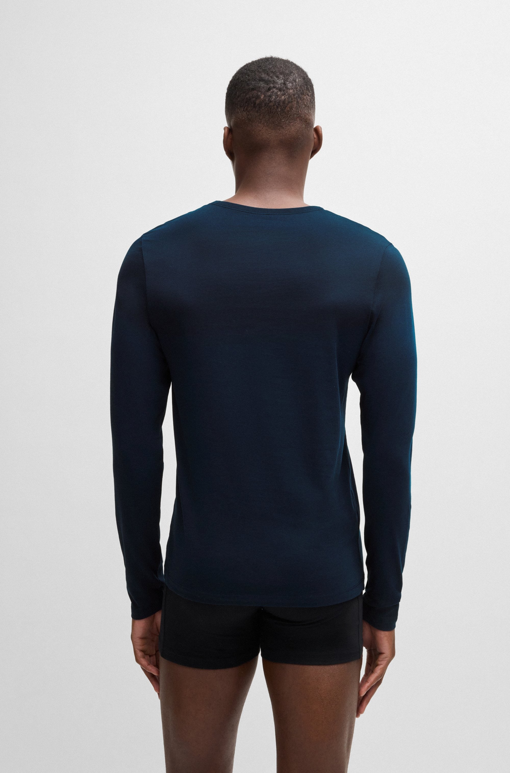 BOSS Langarmshirt »longsleeve-Shirt R-Neck Classic COTTON 3pcs/pack«, (3 tlg.), mit BOSS Logo-Schriftzug