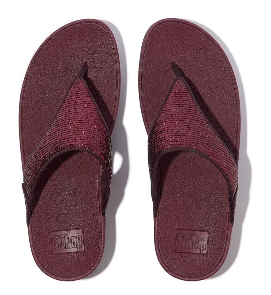 Fitflop Zehentrenner »LULU CRINKLED SHIMMER«  Slides, Badeschuh mit Glitter