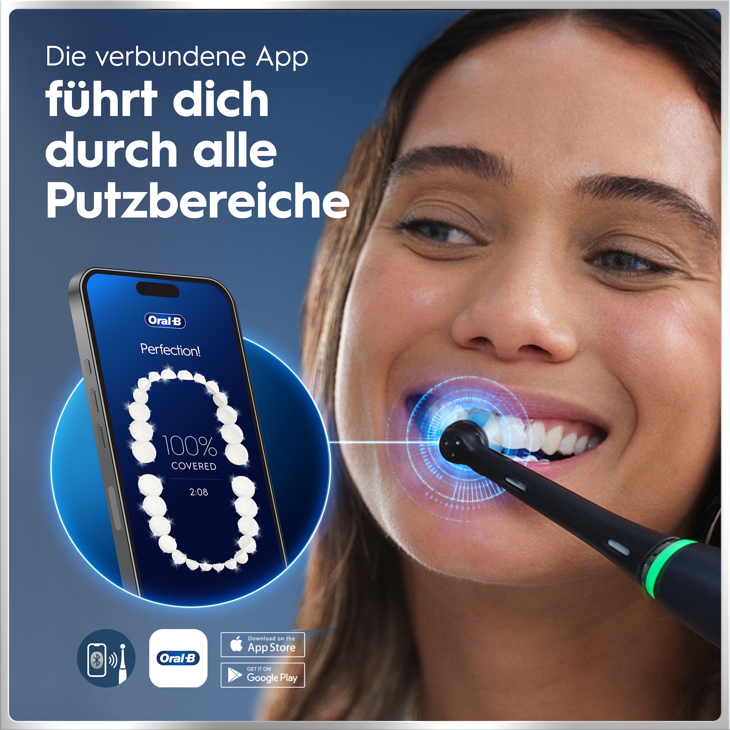 Oral-B Brosse à dents électrique »iO Series 6« 3 cuis Aufsteckbürsten Doppelpack, 3 Aufsteckbürsten, Reise-Etui