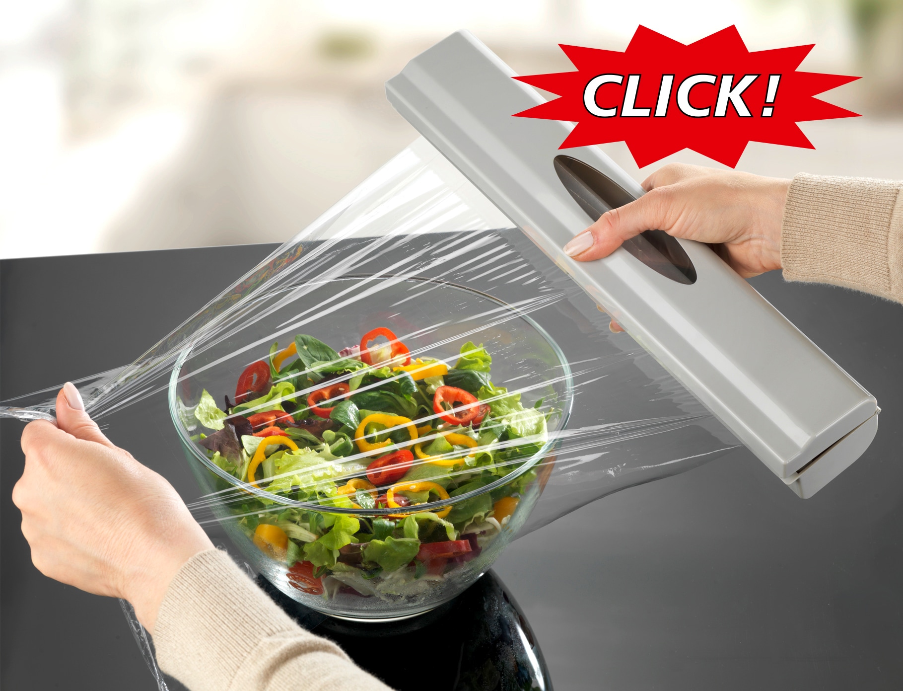 WENKO Distributeur de film plastique »Modell Perfect-Cutter« für Folienrollen bis 33 cm Breite, für Alufolien und Frischhaltefolien