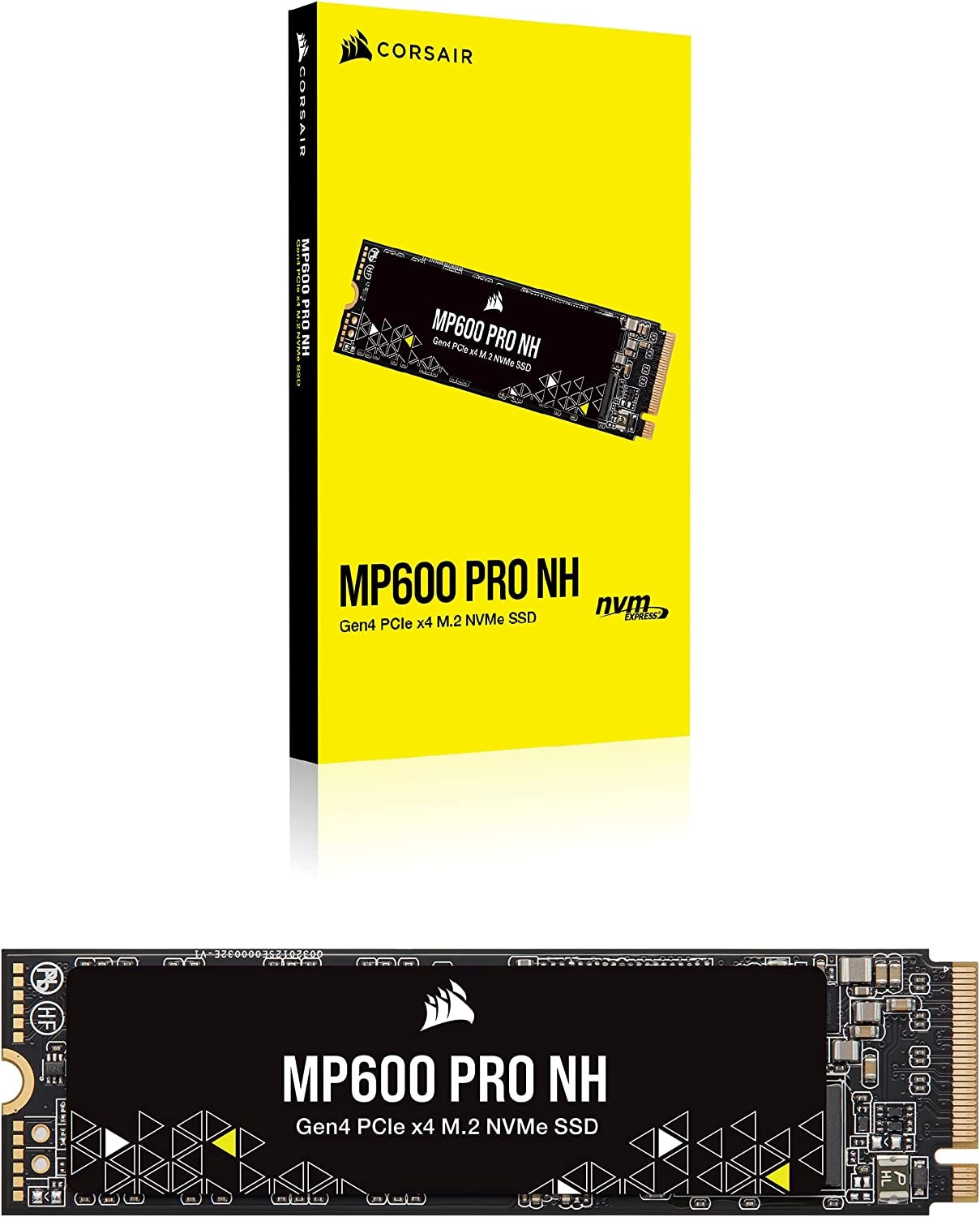 Corsair interne SSD »MP600 PRO NH Gen4 PCIe x4 NVMe M.2 SSD«, Anschluss M.2 PCIe 4.0