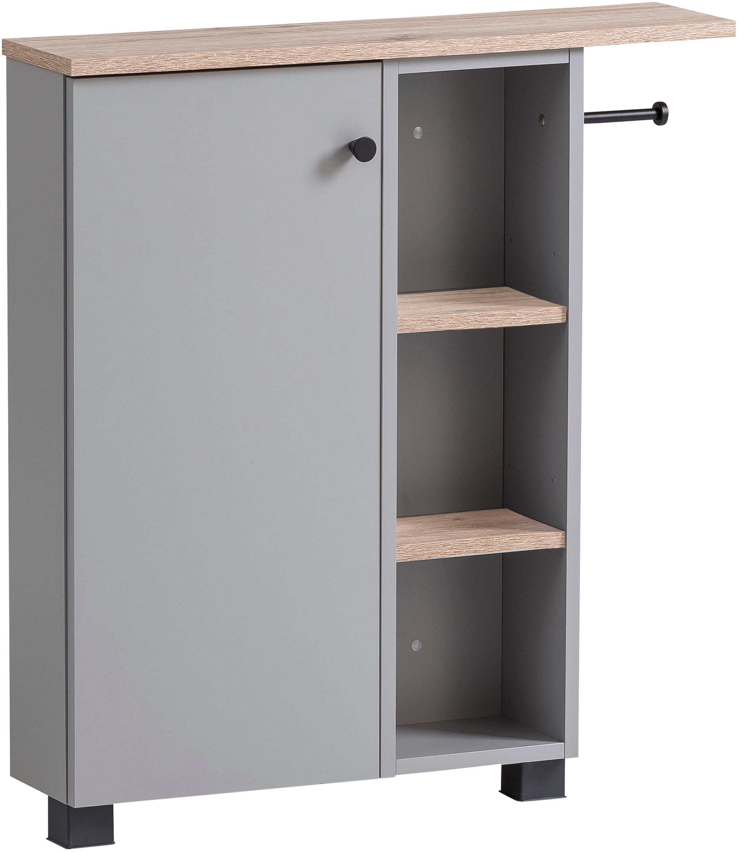 Schildmeyer Mehrzweckschrank »Balto, Breite 70 cm«, Holzdekor mit fühlbarer Struktur, Regal beidseitig montierbar