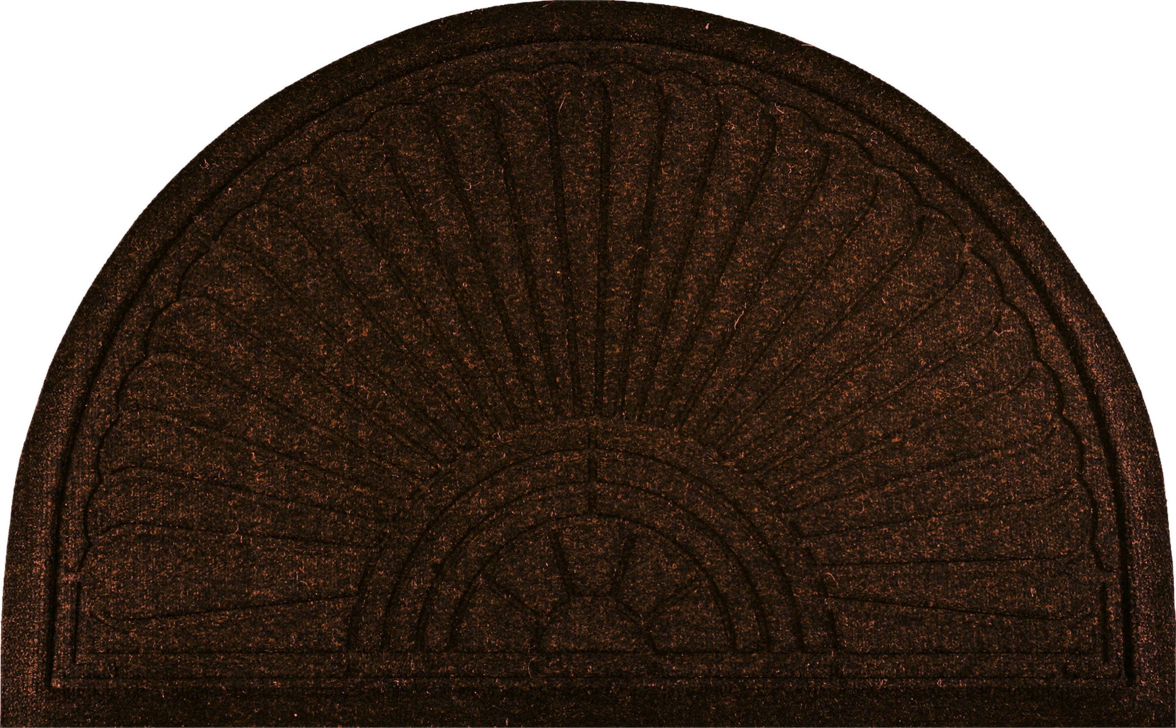 wash+dry by Kleen-Tex Fussmatte »DUNE Halfmoon dark brown«, halbrund, 8 mm Höhe, Schmutzfangmatte, rutschhemmend, In- und Outdoor geeignet, waschbar