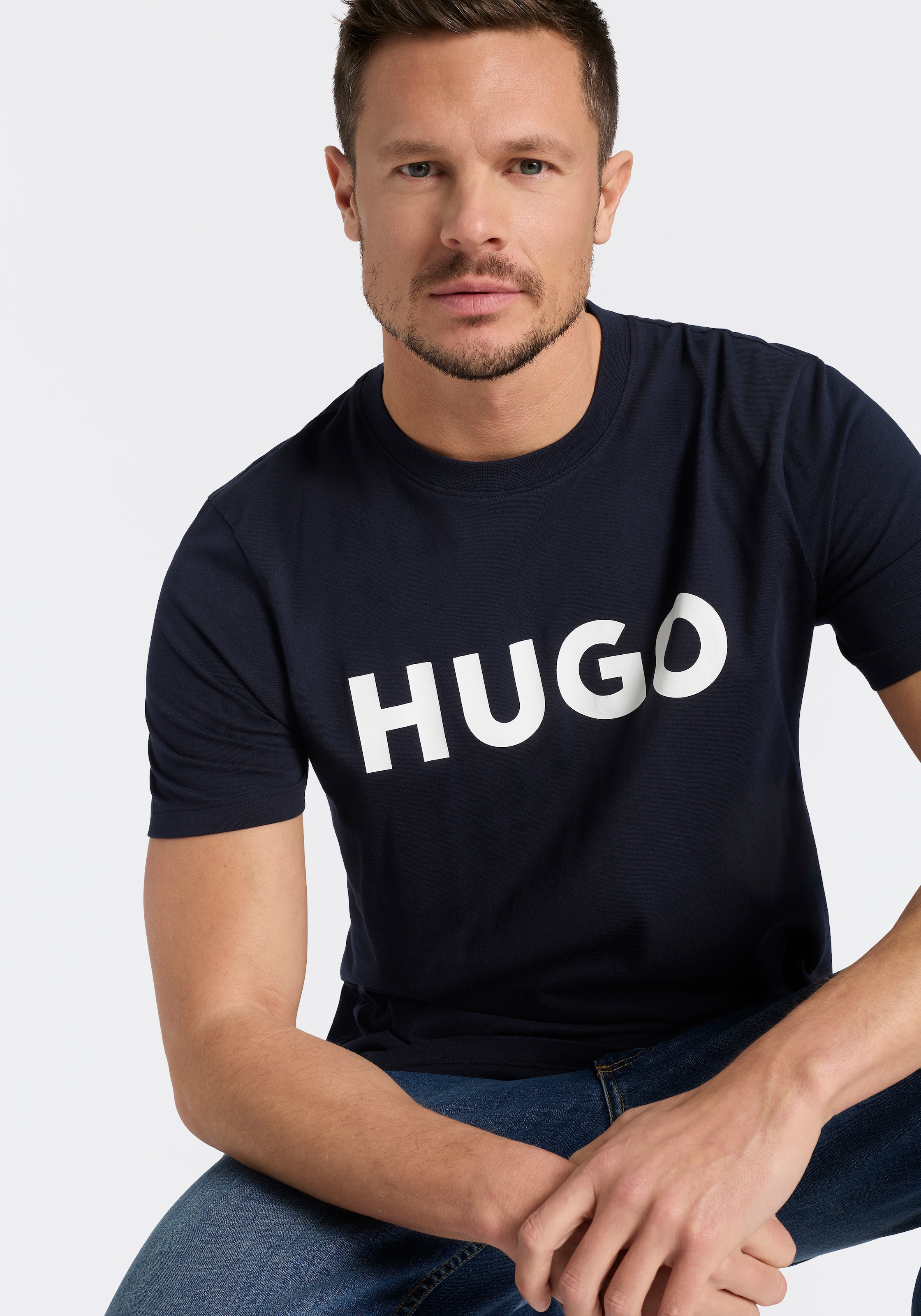 HUGO T-shirt »Dulivio« Rundhalsausschnitt, Regular Fit, Must have Basic