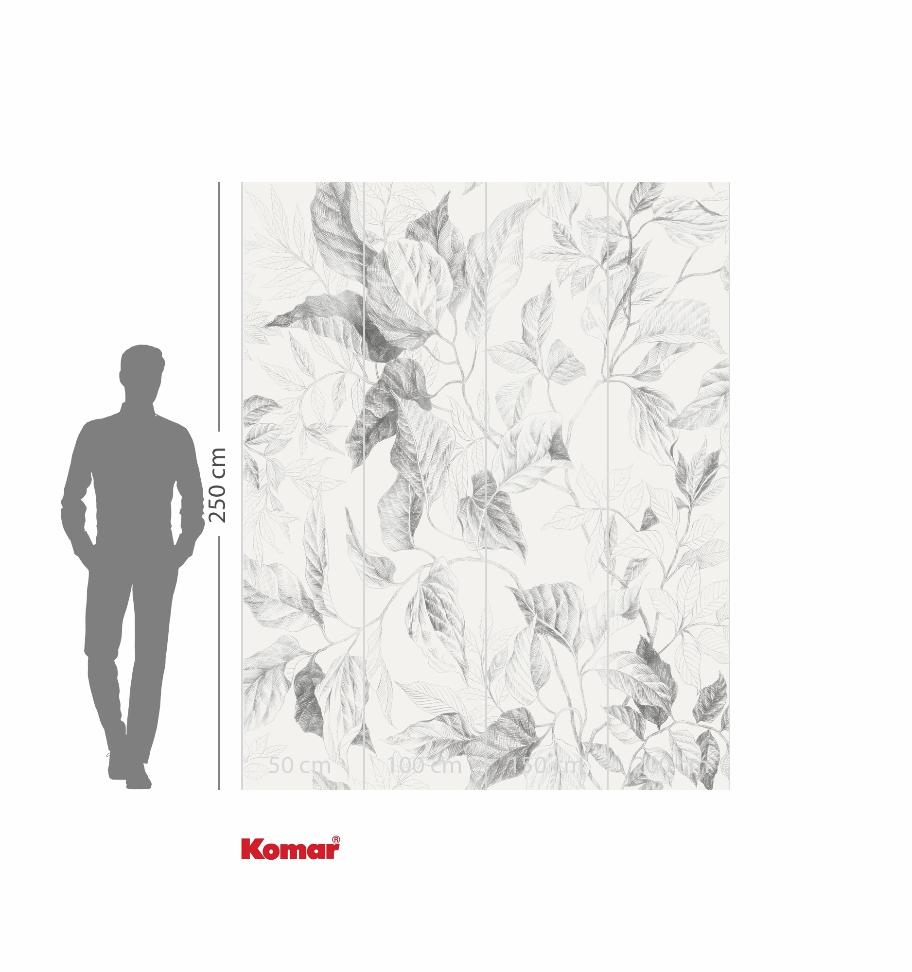 Komar Fototapete »Vlies Fototapete - Jeu de Feuilles - Grösse 200 x 250 cm« Motiv | bedruckt glatt