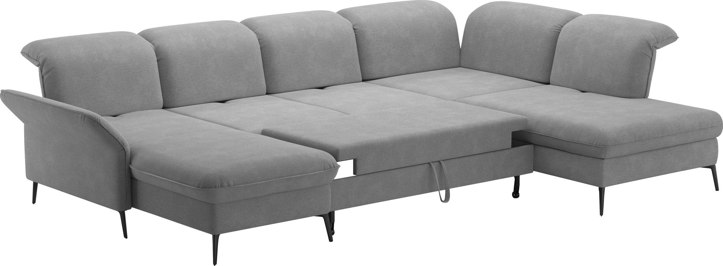 sit&more Wohnlandschaft »Emely, inkl. Sitztiefenverstellung«, wahlweise mit Bettfunktion,Bettkasten,Kopf- & Armteilverstellung