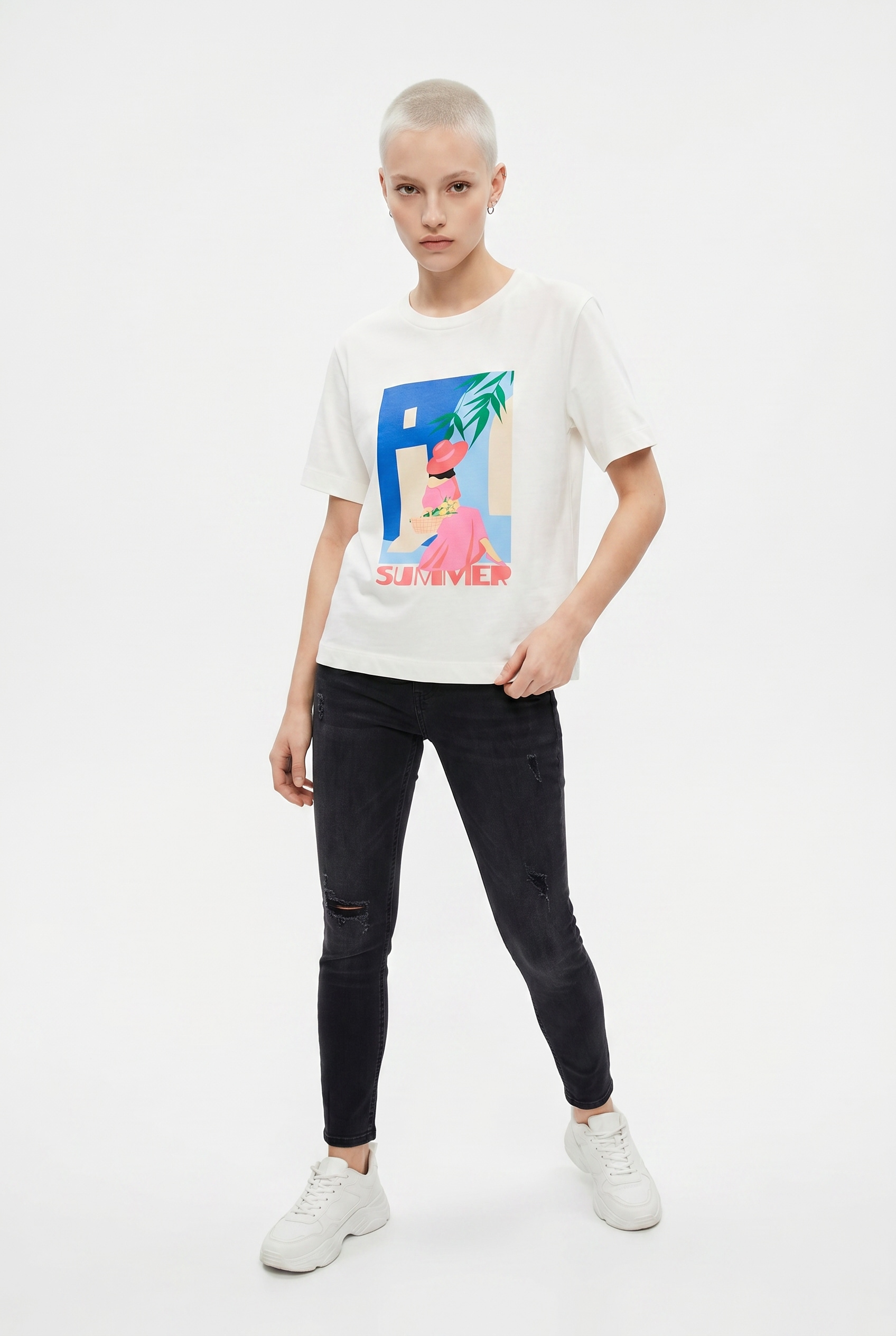 Vero Moda T-shirt à manches courtes »VMSALLI METTE SS TOP BOX JRS« coton, coupe régulière
