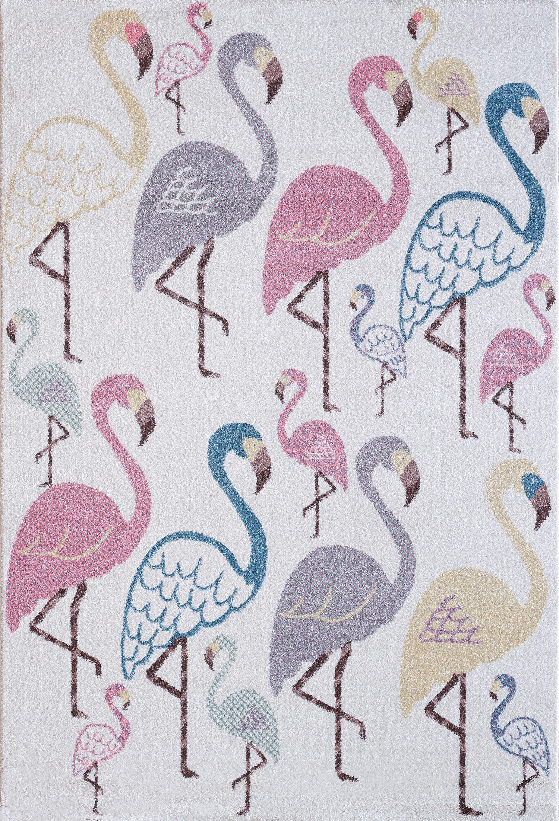 Image of Sanat Kinderteppich »Luna Kids 4612«, rechteckig, 12 mm Höhe, Kinderzimmer, Kurzflor, Flamingo bei Ackermann Versand Schweiz