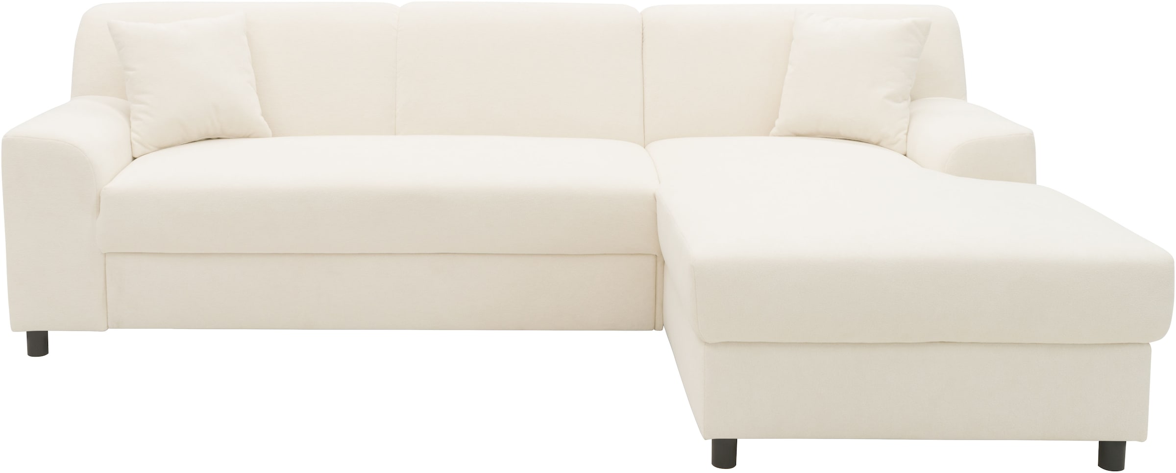 INOSIGN Ecksofa »Turah 2, L-Form, in Cord u. wasserabweisender Microfaser, Federkern«, B/T/H: 241/146/79 cm, incl. Zierkissen, wahlweise mit Bettfunktion