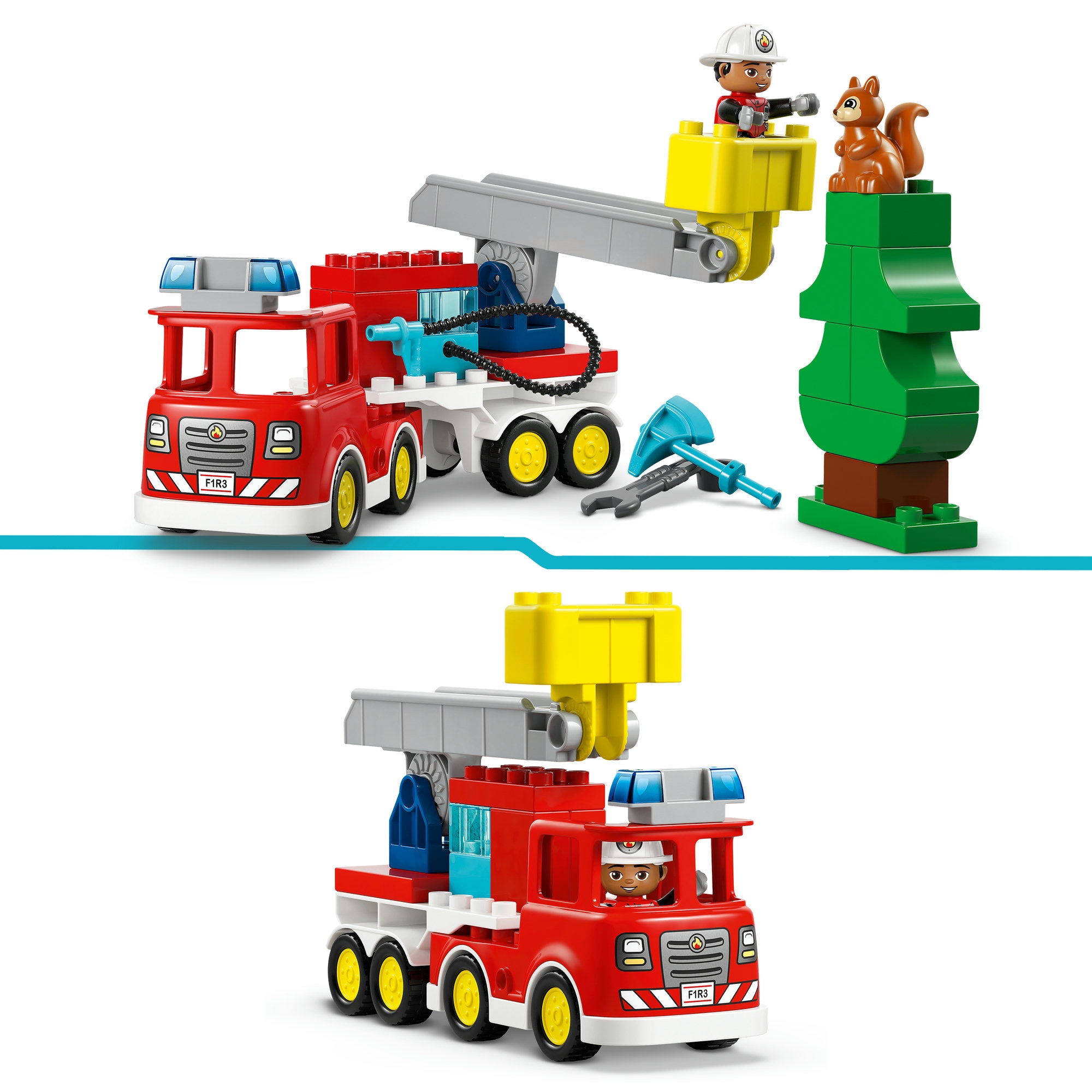 LEGO® Pions de construction »Löschauto mit Schlauch und Feuerwehrmann (10473), LEGO DUPLO Town«