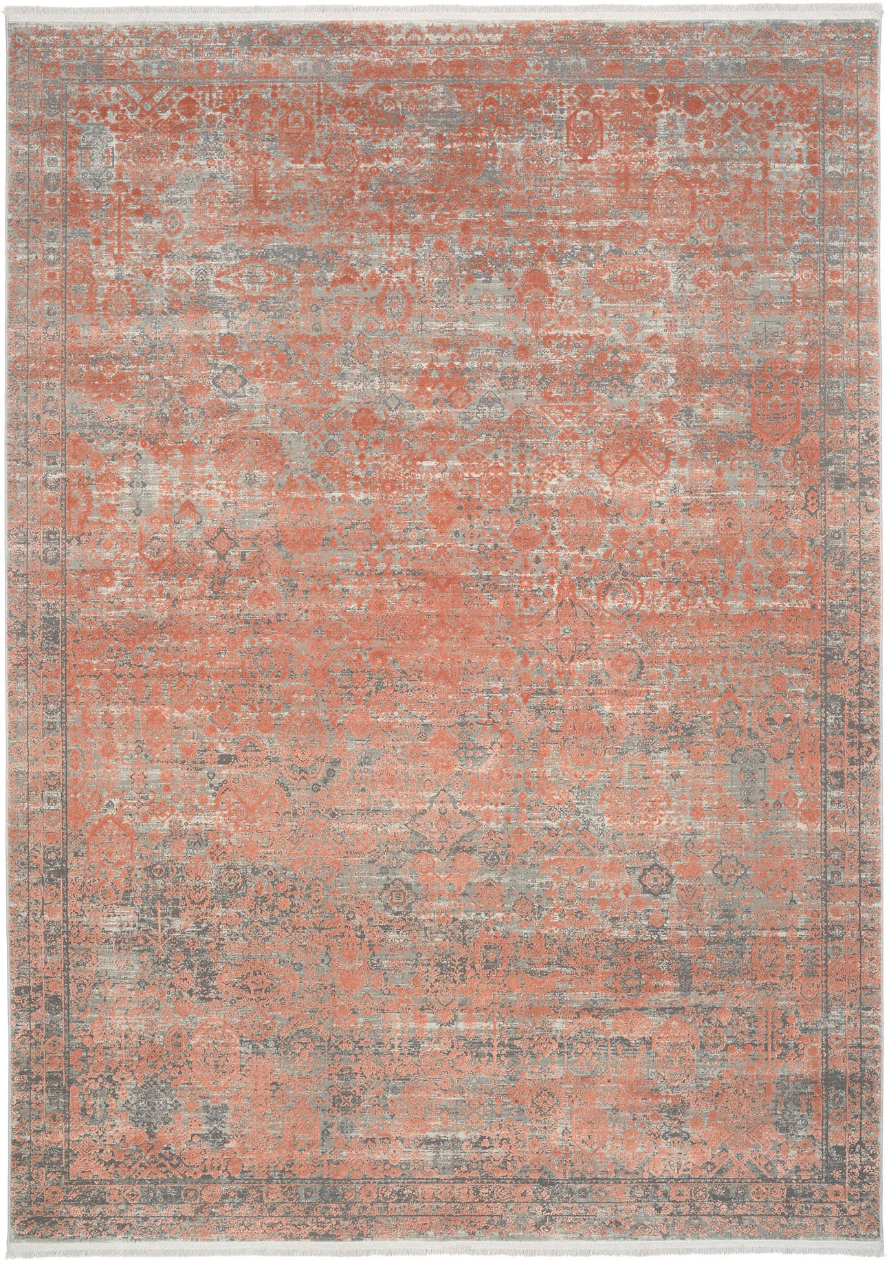 OCI DIE TEPPICHMARKE Tapis »COLOUR TADI« Rectangulaire 8 mm Höhe Glanz Viskose, mit Fransen, Hoch Tief Struktur, Vintage, Wohnzimmer