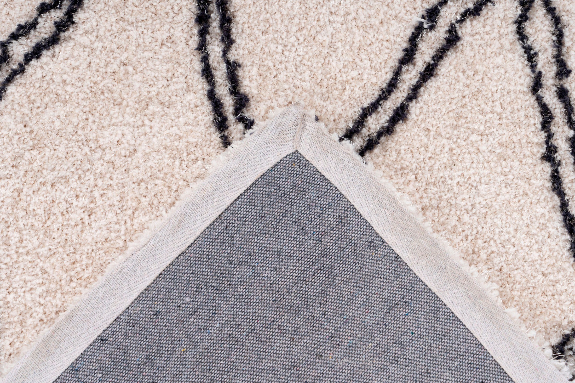 my home Hochflor-Teppich »Leasly«, rechteckig, 27 mm Höhe, retro, Teppich im Rauten-Muster, weich
